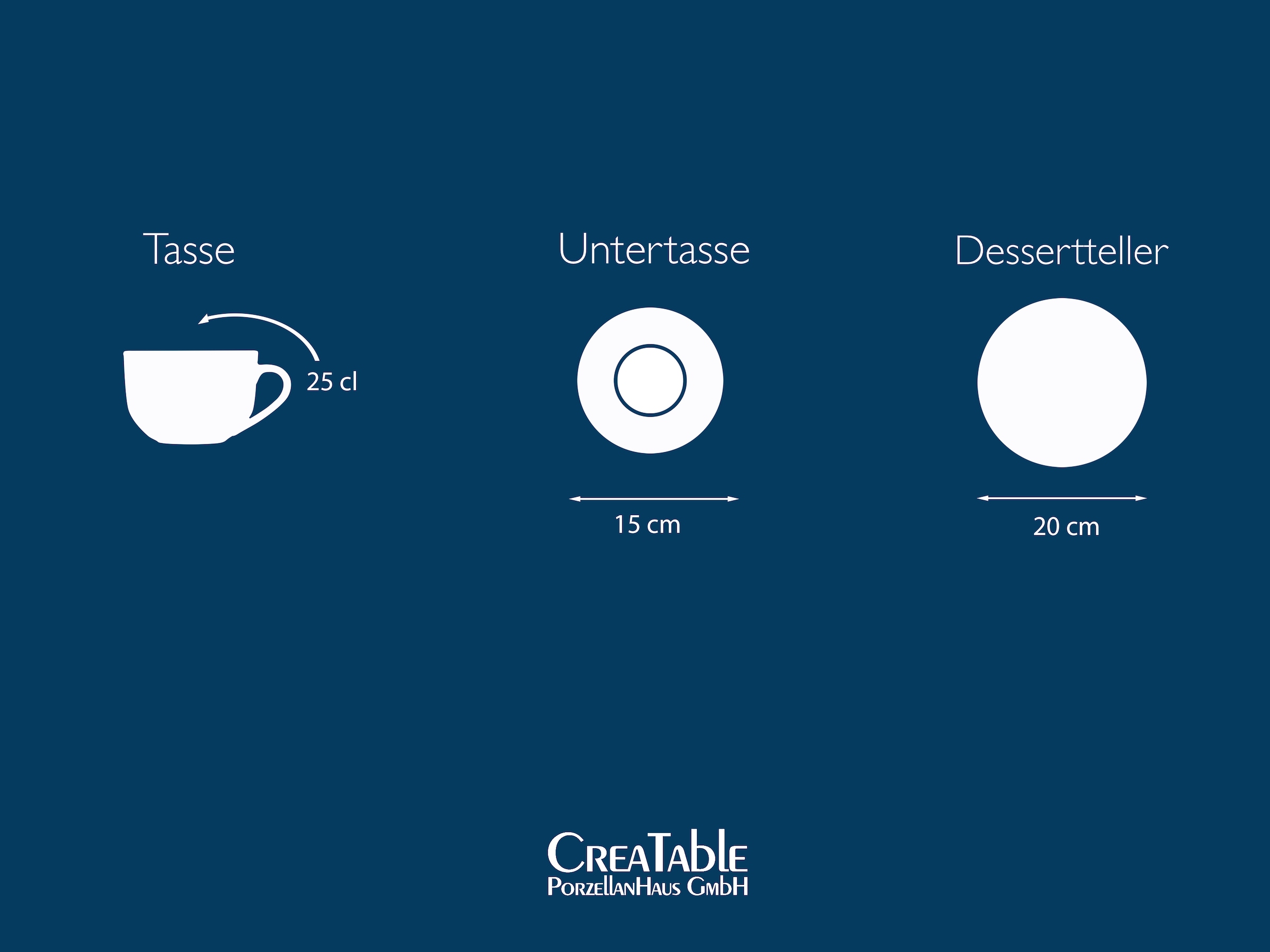 CreaTable Kaffeeservice »Chef Collection«, (Set, 18 tlg., Kaffeegeschirr für 6 Personen), Service, nordisches Design, 18 Teile, für 6 Personen