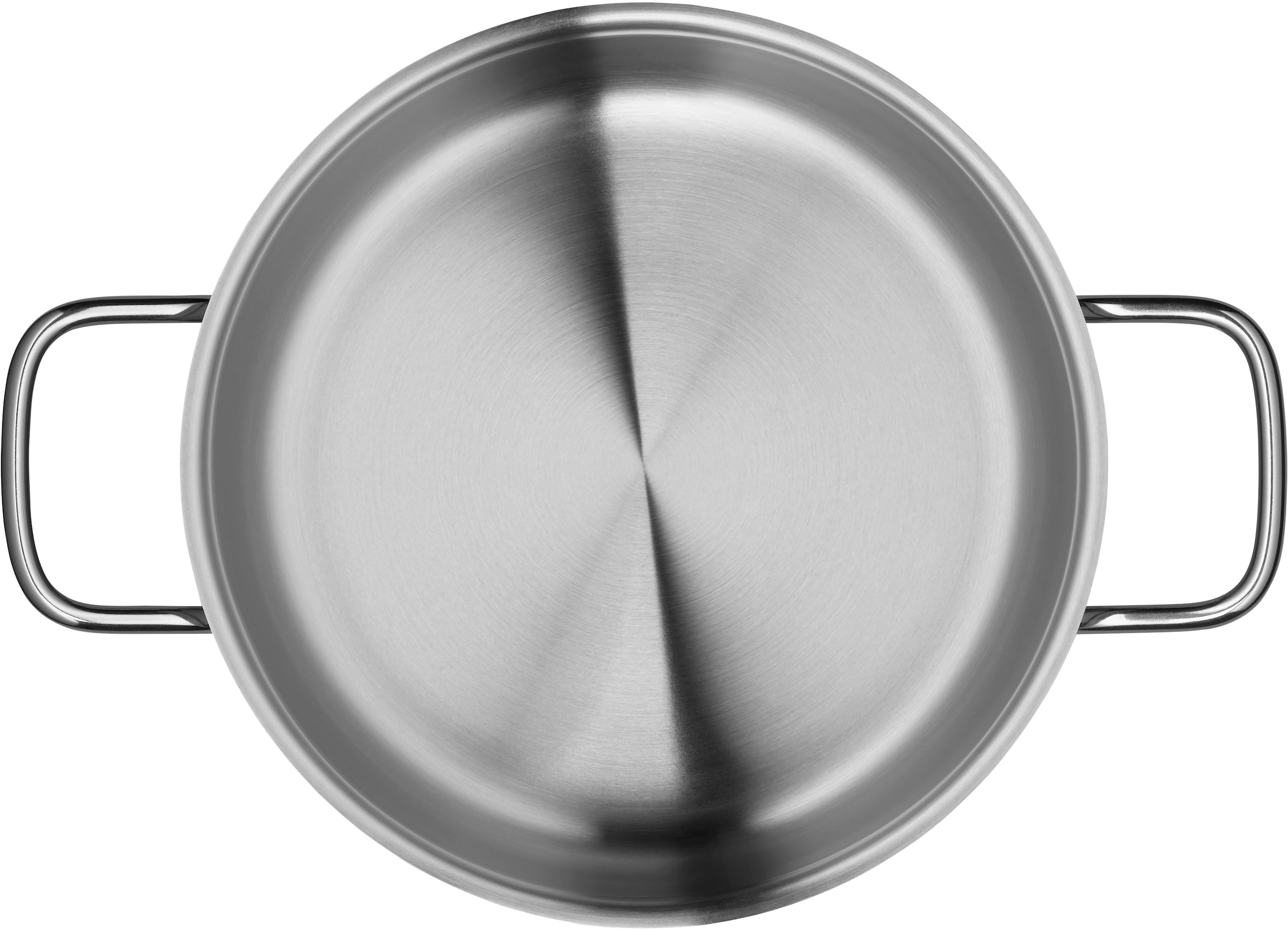WMF Bratentopf »Diadem Plus«, Cromargan® Edelstahl Rostfrei 18/10, (2 tlg.), breiter Schüttrand, außergewöhnliches Design, spülmaschinengeeignet