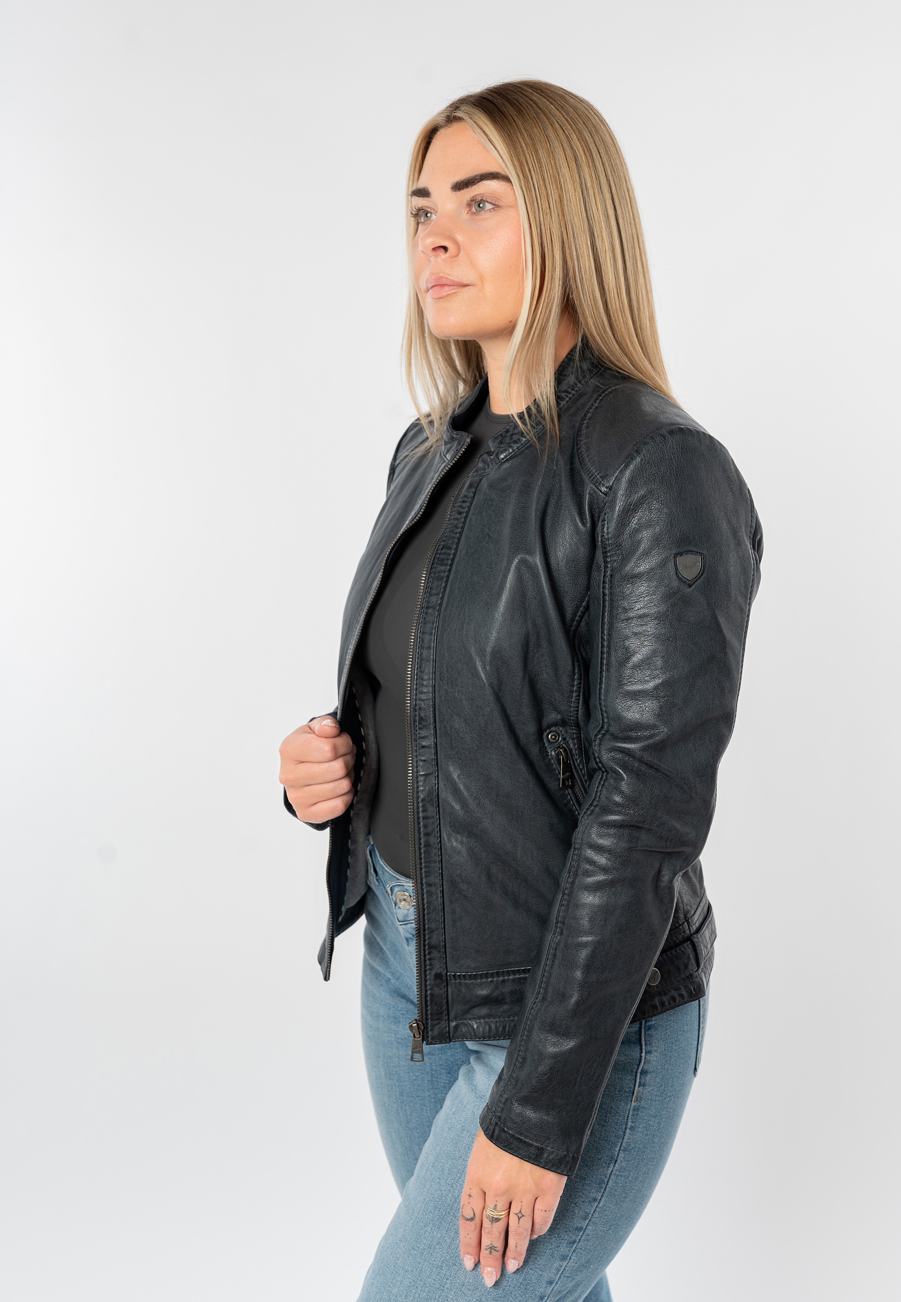 Mauritius Lederjacke »MWYouvie« mit Stehkragen