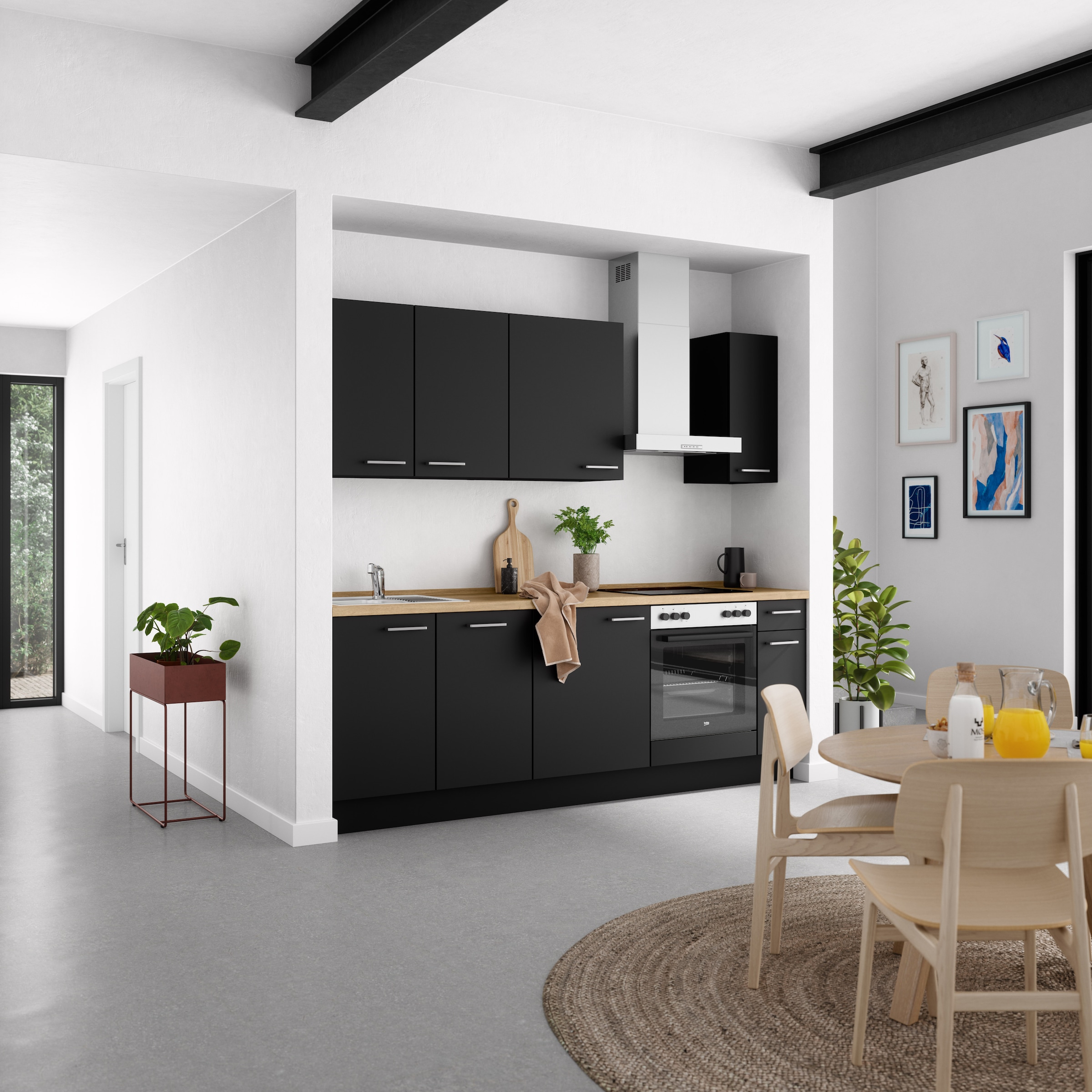 nobilia® Küchenzeile »"Touch I"«, vormontiert, Ausrichtung wählbar, Breite 240 cm, wahlw. mit E-Geräten