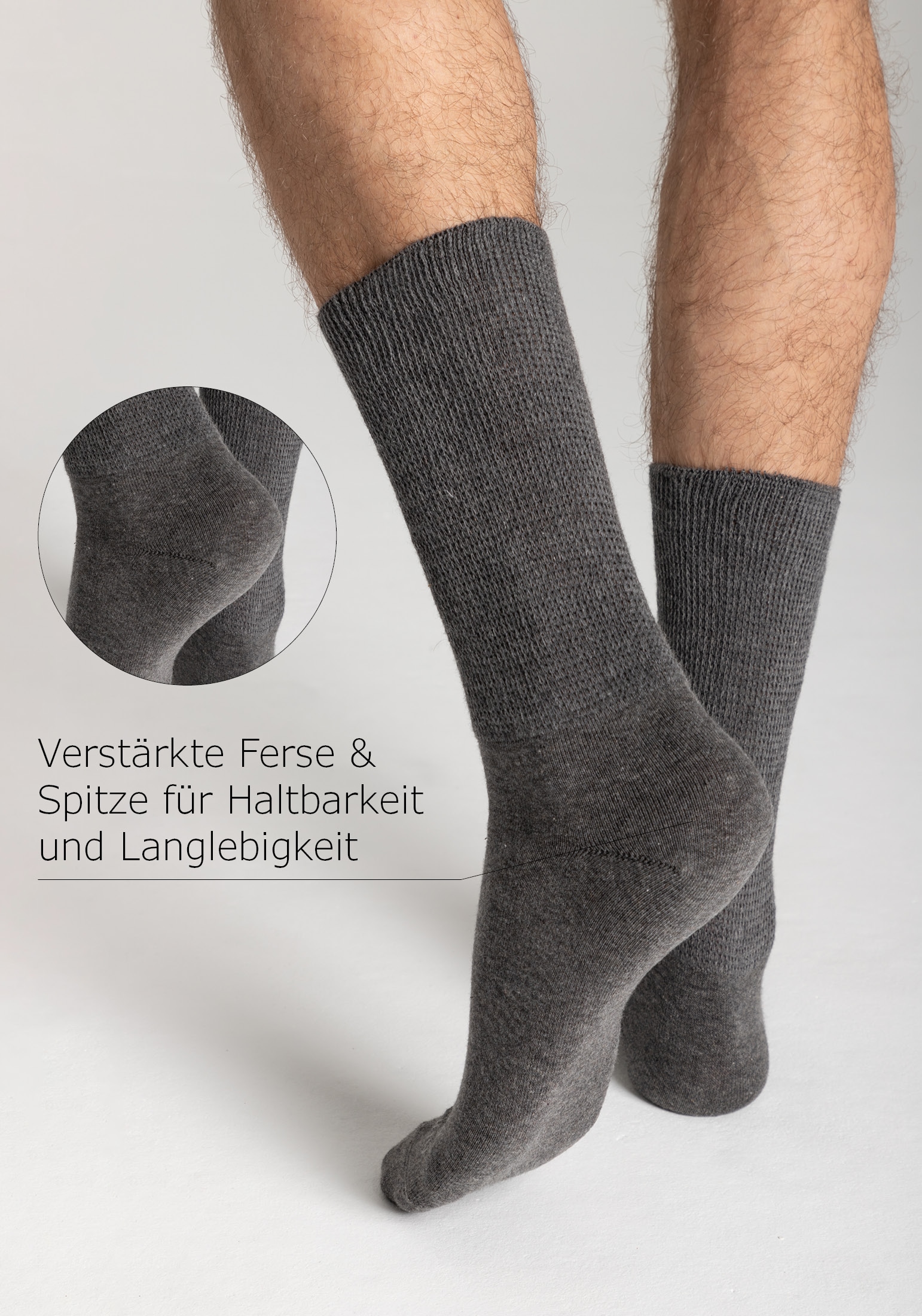Camano Diabetikersocken »comfort« 4 Paar tlg. mit besonders Venen-freundlichem Material