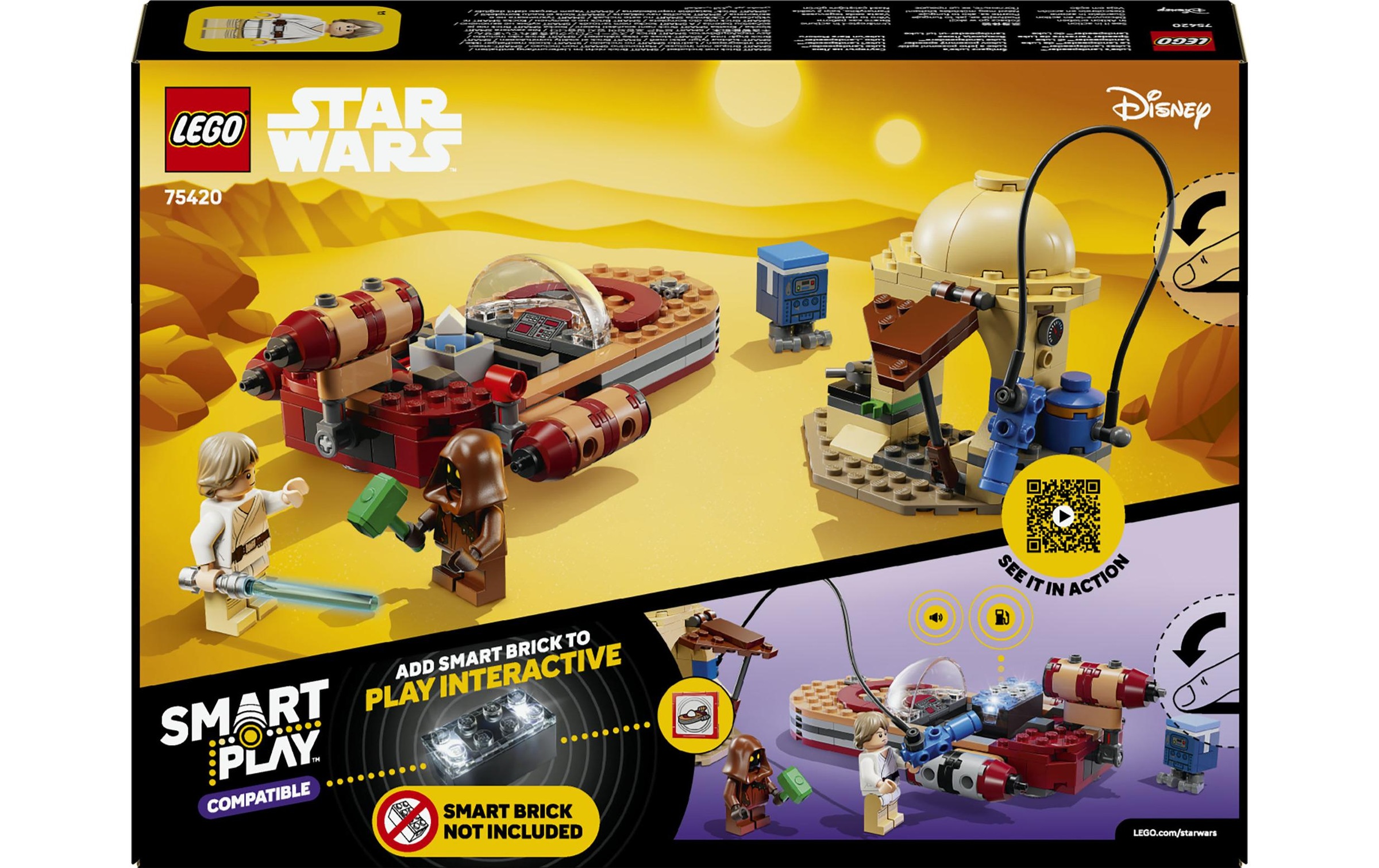 LEGO® Konstruktionsspielsteine »SMART Play: Lukes Landspeeder (75420), LEGO Star Wars ™« Mit SMART Brick kombatibel (nicht im Lieferumfang enthalten)
