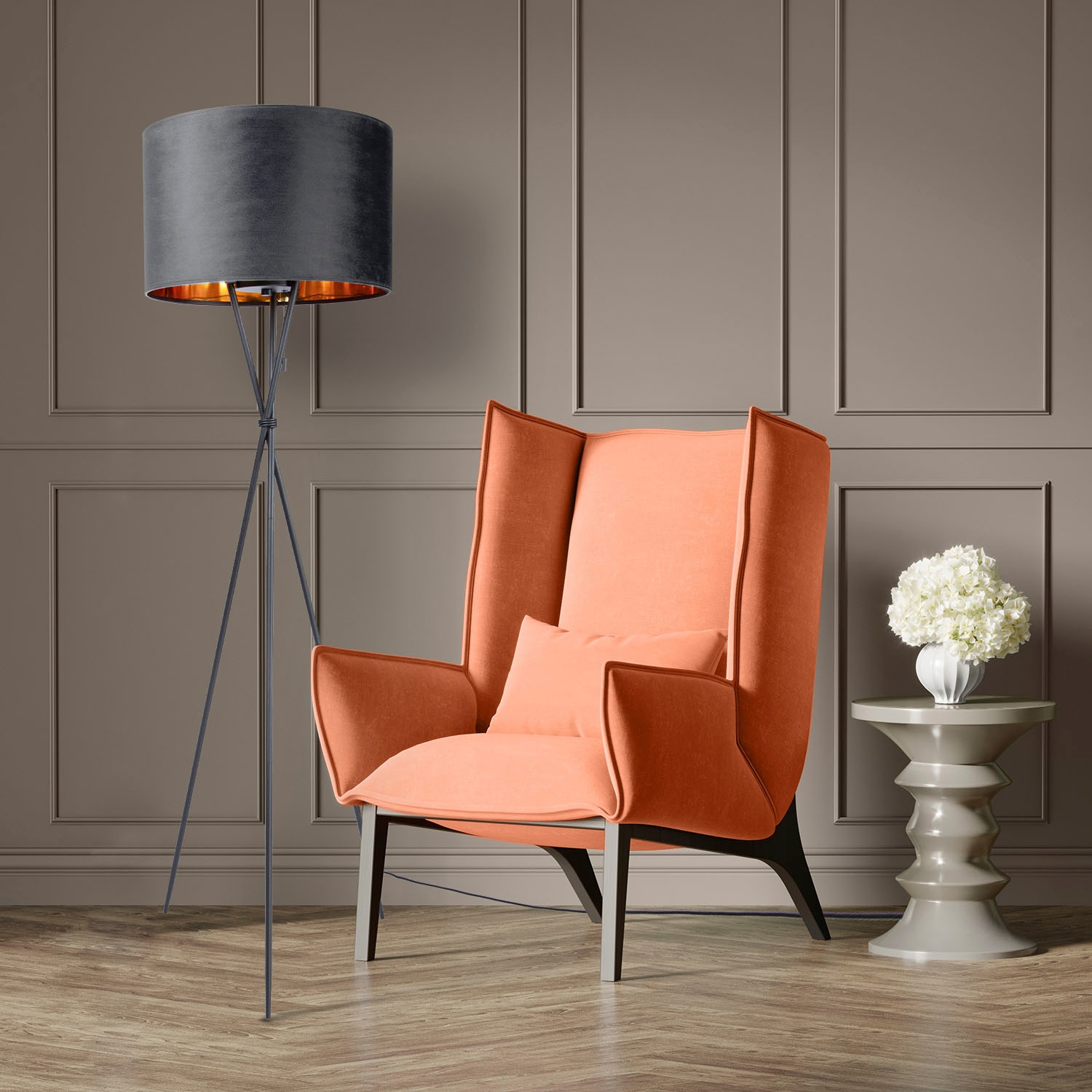 Paco Home Stehlampe »Kate uni Color«, Leuchtmittel E27   ohne Leuchtmittel, günstig online kaufen