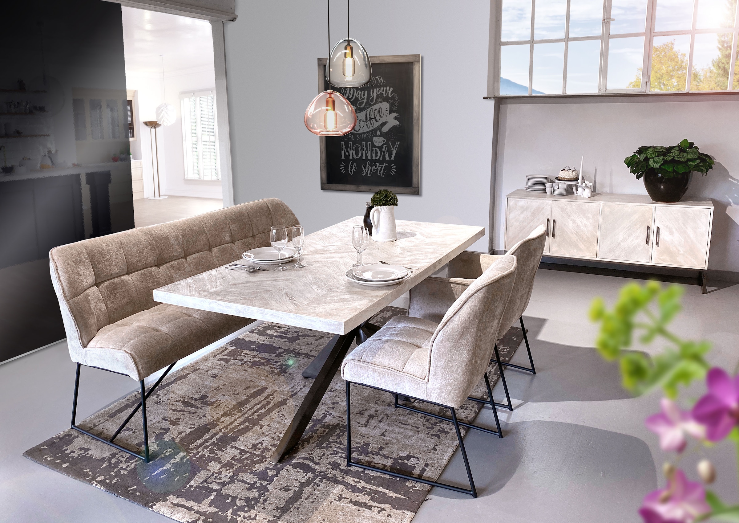 GUTMANN FACTORY Esszimmerstuhl () 1 Stk. beige + schwarz