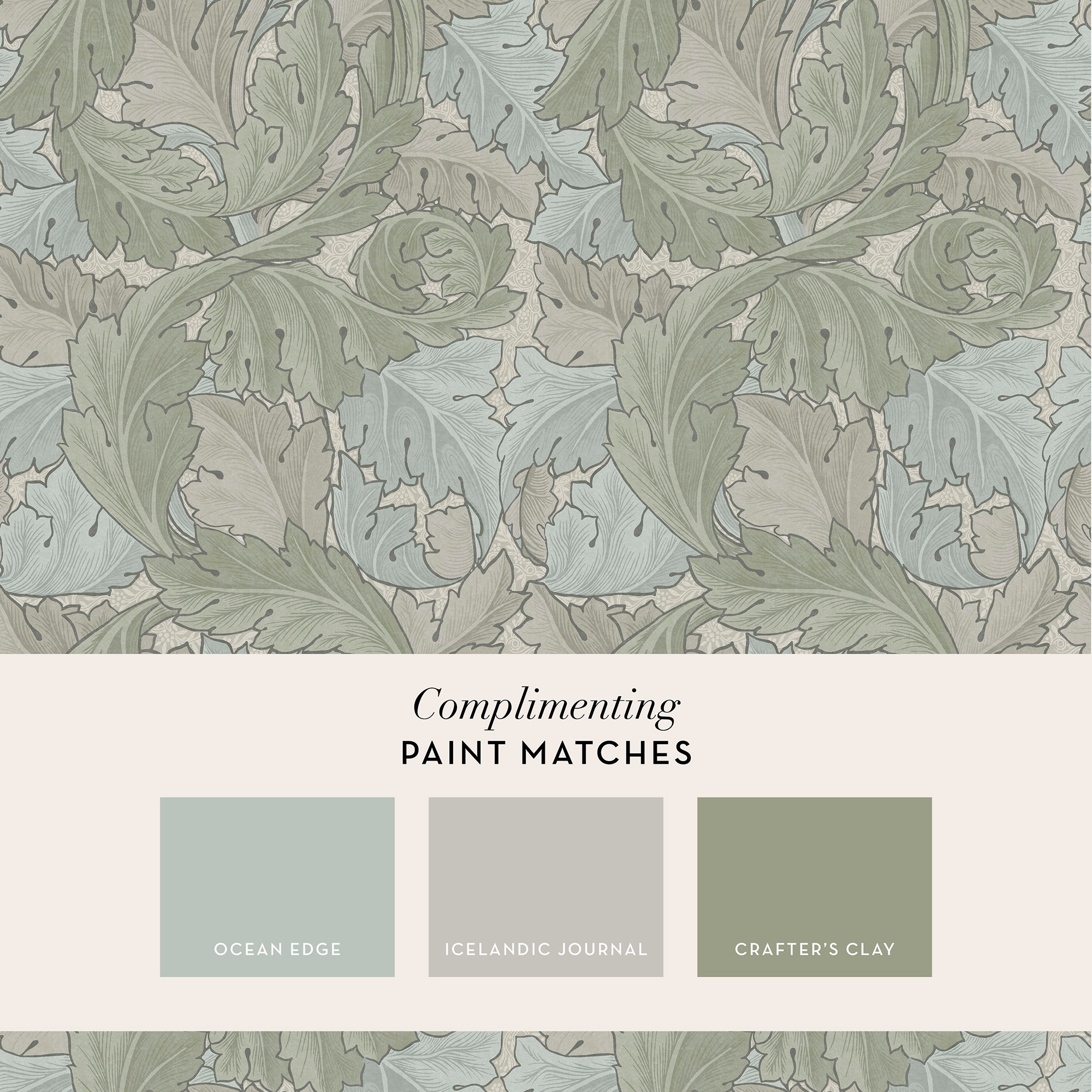 WILLIAM MORRIS AT HOME Vliestapete »Acanthus« Retro texturiert Design Tapeten