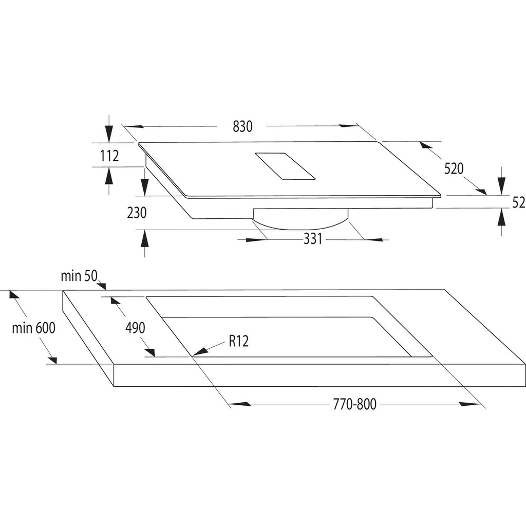 GORENJE Kochfeld mit Dunstabzug »HET949BSC«, HET 949 BSC