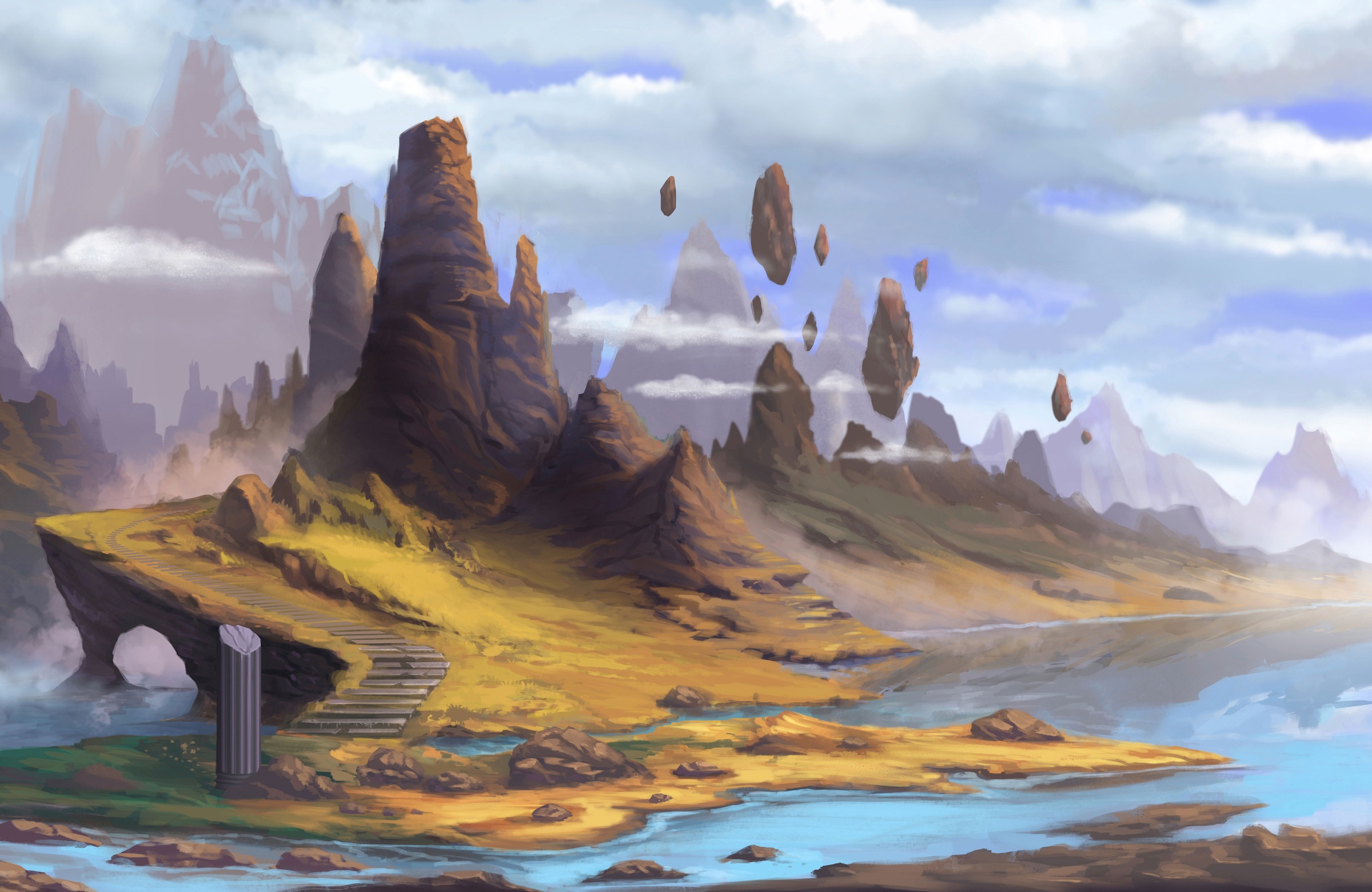 Papermoon Fototapete »ABSTRAKT-Alpenlandschaft«