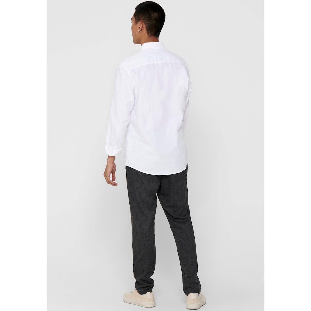 ONLY & SONS Langarmhemd »ONSALVARO SLIM LS OXFORD SHIRT«