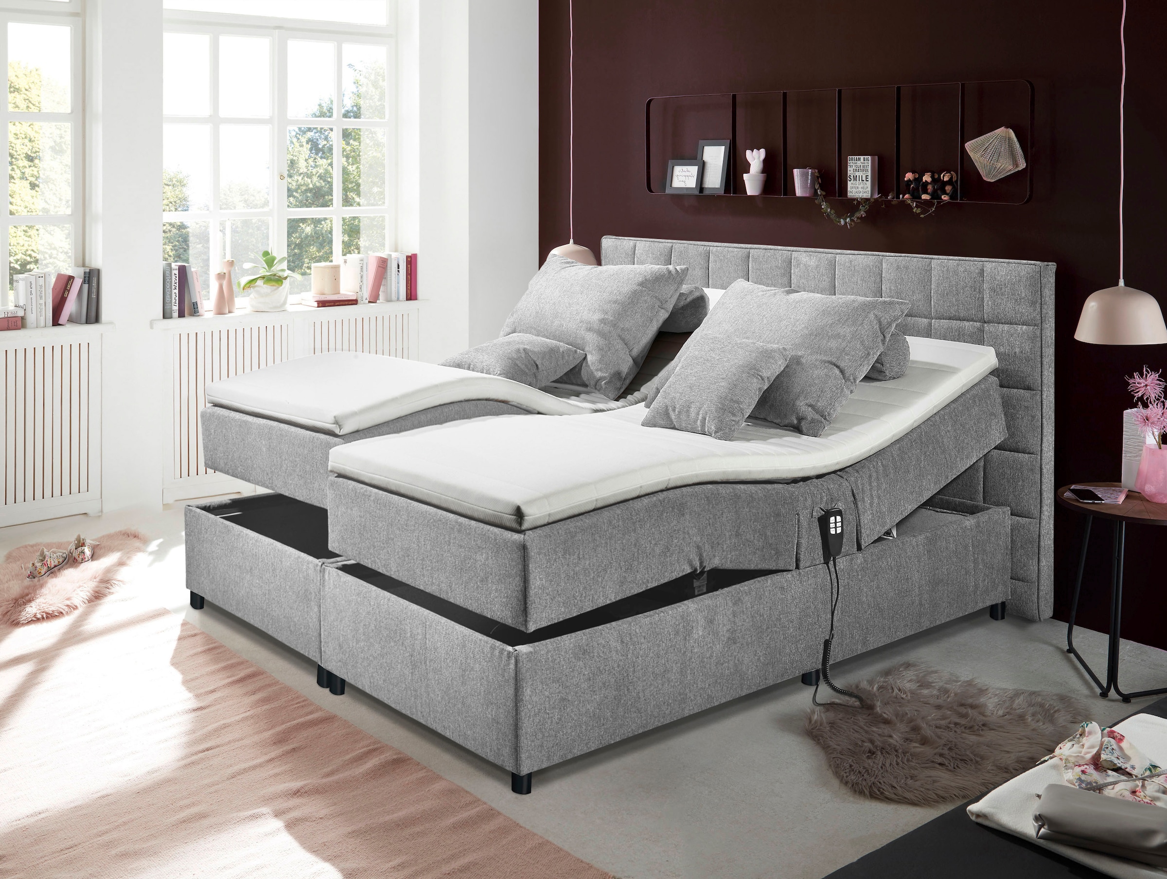 ED EXCITING DESIGN Boxbett »Mariborsko«, inkl. Motor und Topper