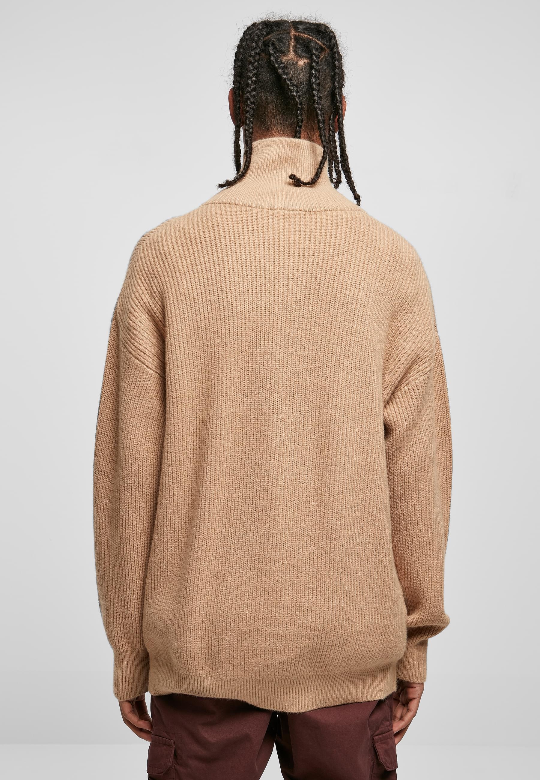 URBAN CLASSICS Sweater »Urban Classics Herren Oversized Knitted Troyer«, 1 Stk.
