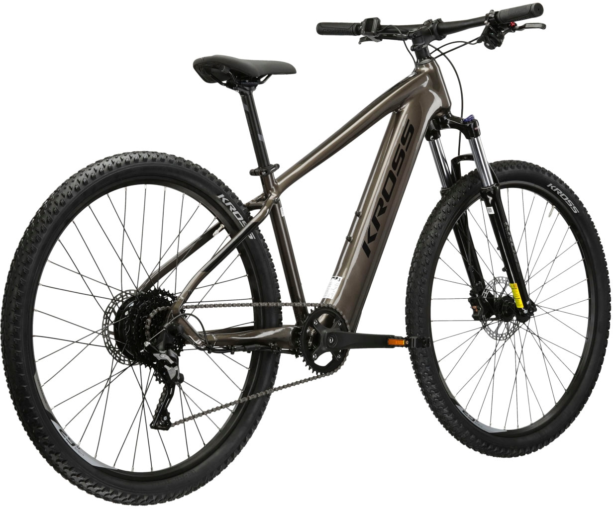 Kross E-Bike »KROSS E-MTB Hexagon Boost 2.0 29" braun«, 8 Gang, microSHIFT, ACOLYTE M5180M, Heckmotor 250 W, Pedelec, Elektrofahrrad für Damen und Herren