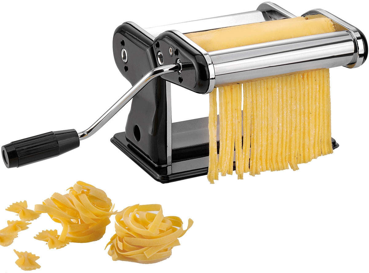 GEFU Nudelmaschine »PASTA PERFETTA NERO«, frische Pasta leicht gemacht, intuitive Bedienung, Edelstahl