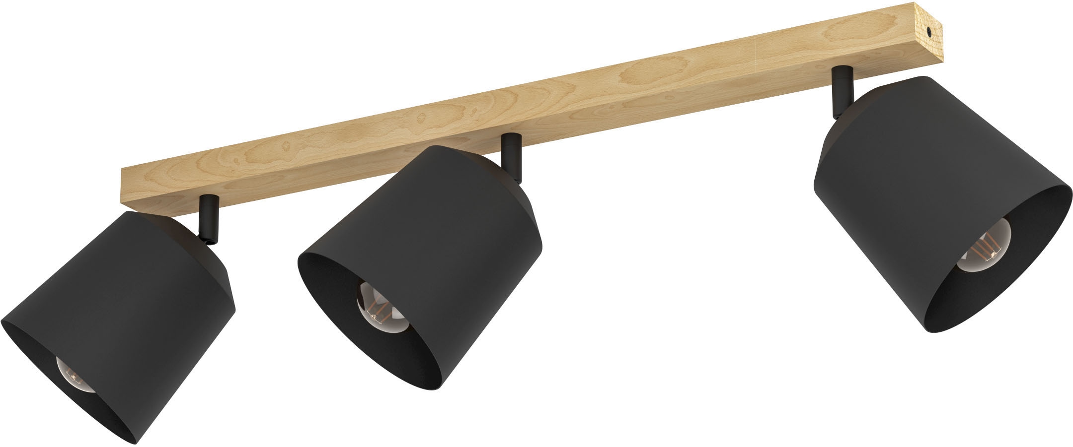 EGLO Deckenspot »COTORRO«, Deckenspot in braun und schwarz aus Holz, Stahl  - exkl. E27 - 3X25W online bestellen | Deckenstrahler