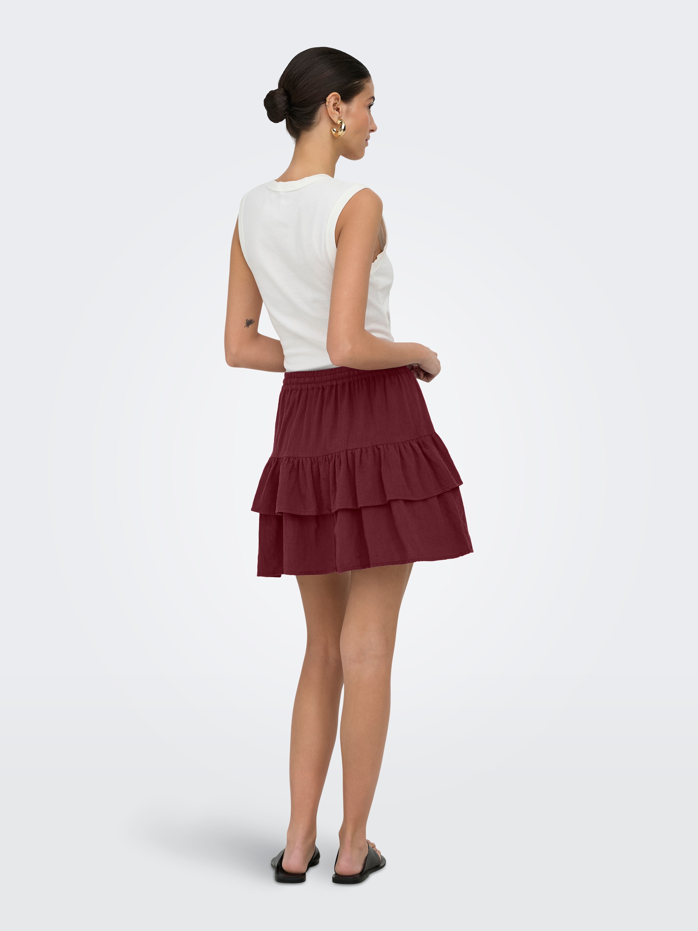 ONLY Minirock »ONLSWAR STRING SHORT SKIRT WVN« Baumwolle