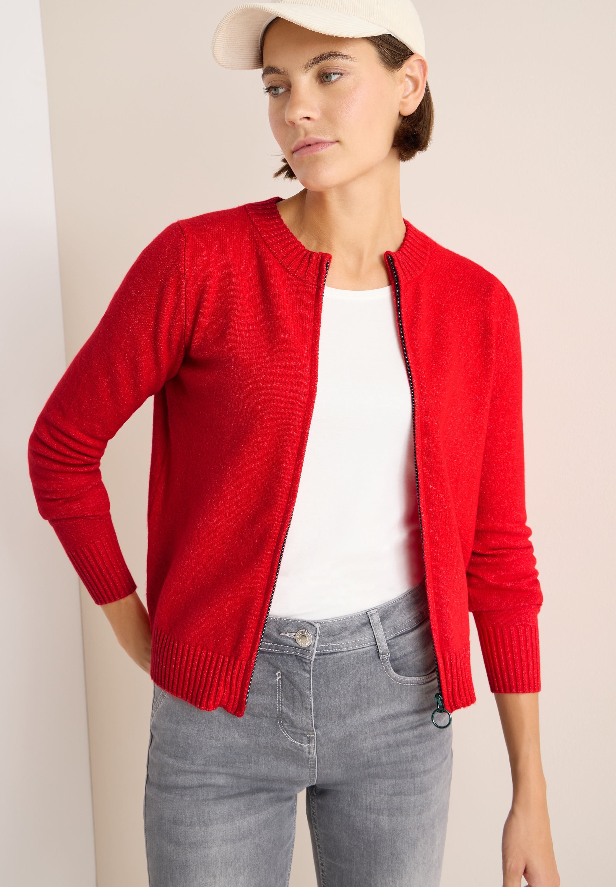 Cecil Cardigan, mit Rippbündchen