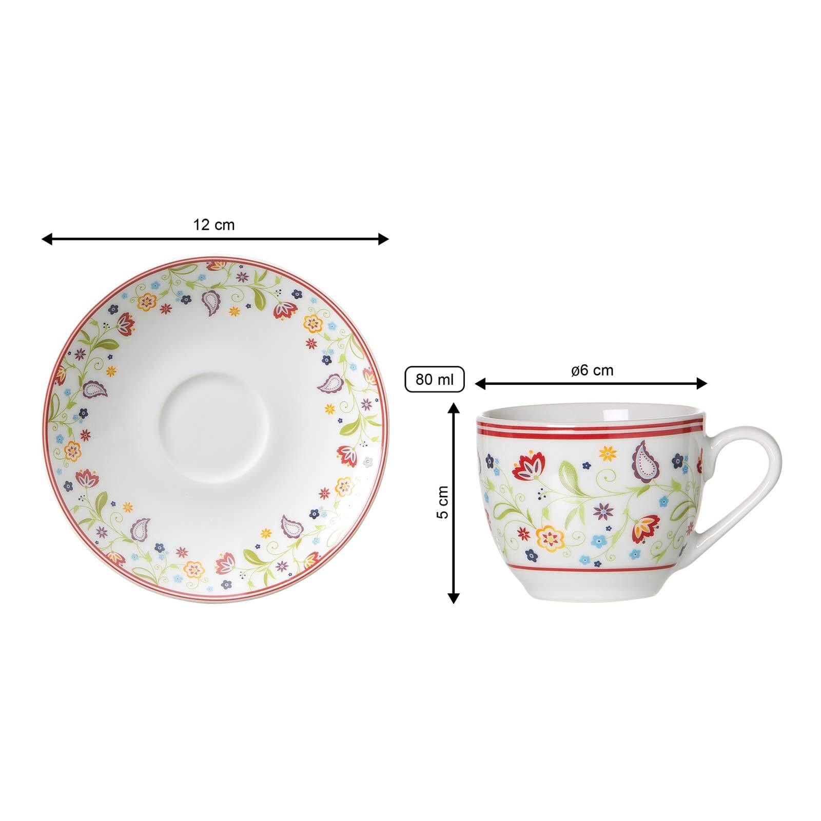 Ritzenhoff & Breker Tasse »Espressotasse mit Untertasse Shanti 80 ml bunt« günstig online kaufen