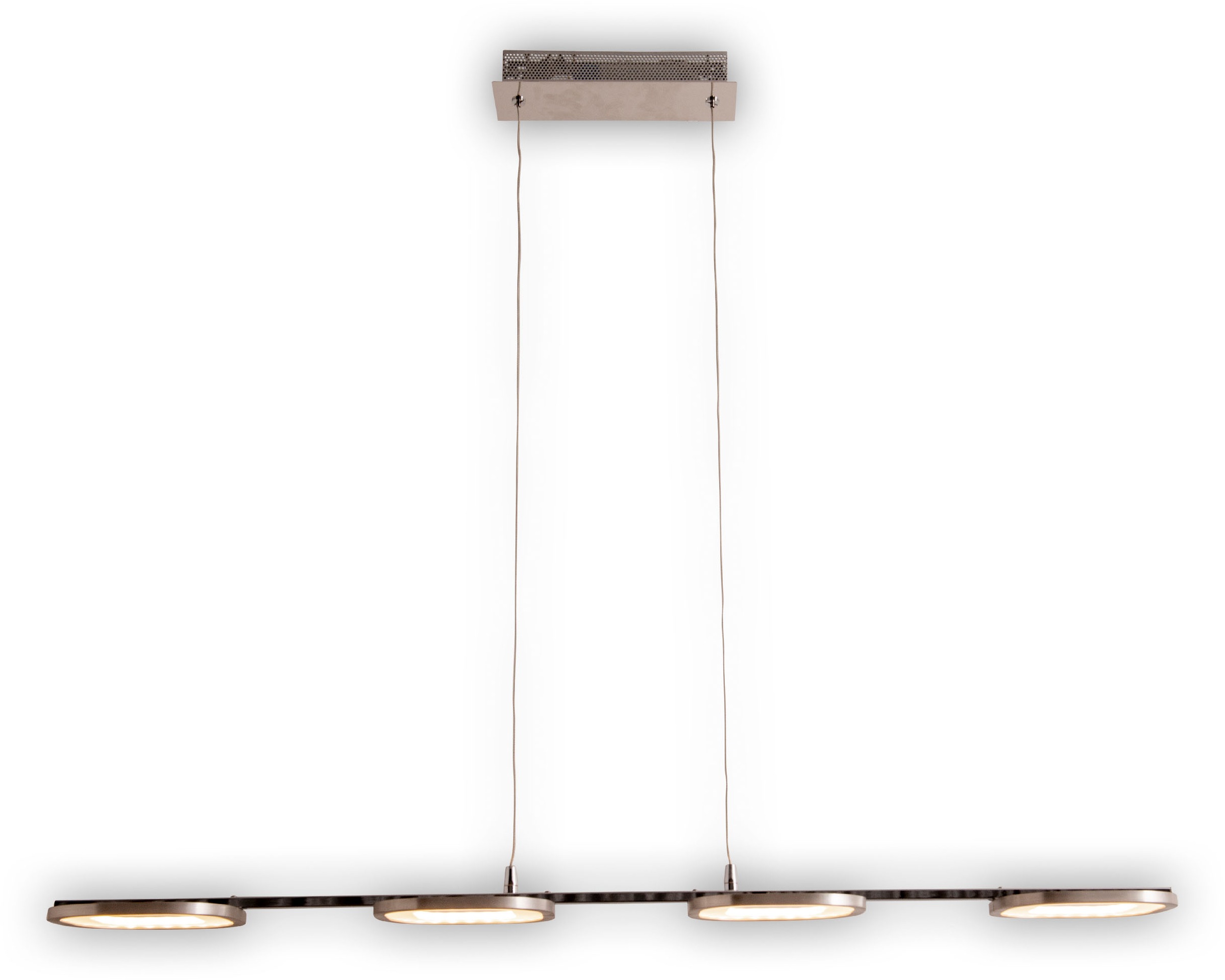 näve LED Pendelleuchte »Beam«, 4 flammig, Leuchtmittel LED-Modul | LED fest integriert, 4 Brennstellen, Höhe 150cm, Länge 100cm, warmweißes Licht