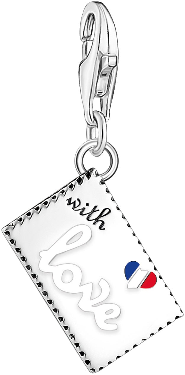 THOMAS SABO Charm-Einhänger »Eiffelturm Briefmarke, 2082-691-7«, mit Zirkonia (synth.)
