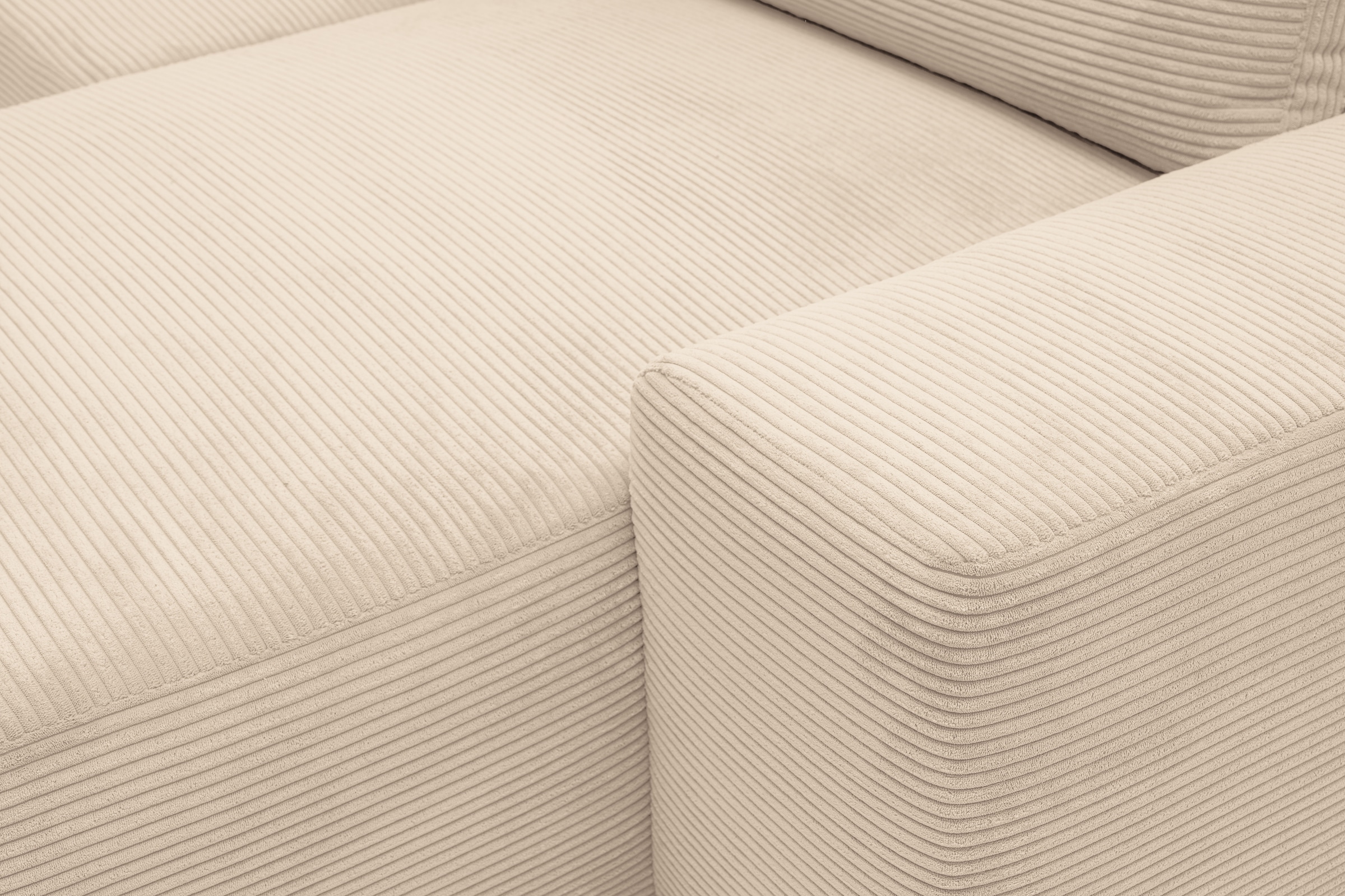 WERK2 Ecksofa »Amsterdam mit Bett & Bettkasten, viel Platz, bequem, Breite 300cm« Cord, L-Form, XXL, Schlaffunktion, Bettkasten