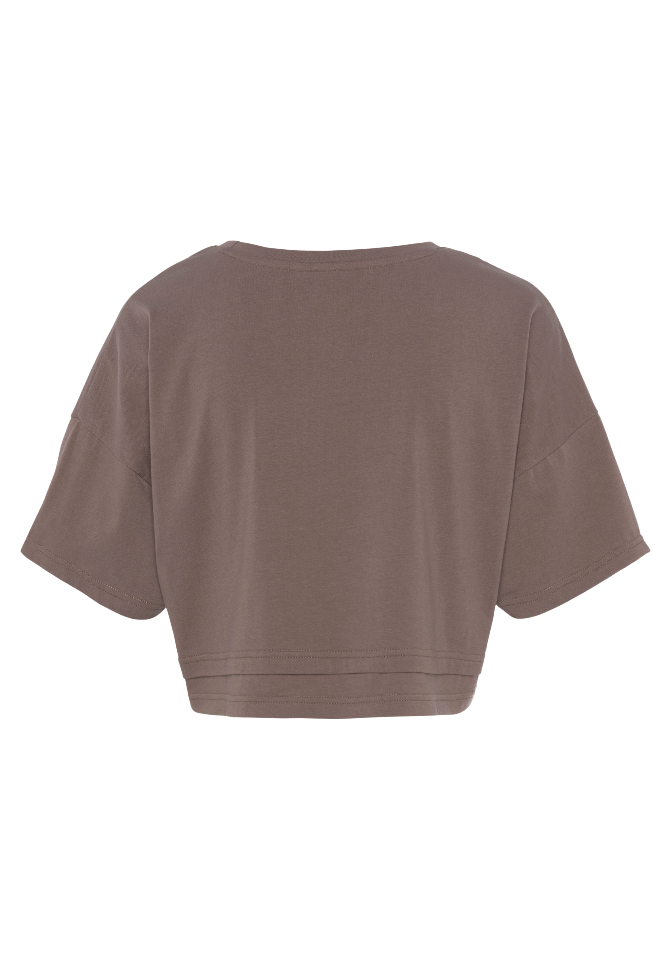 LASCANA Kurzarmshirt, mit kastigem Schnitt und Lagen-Look