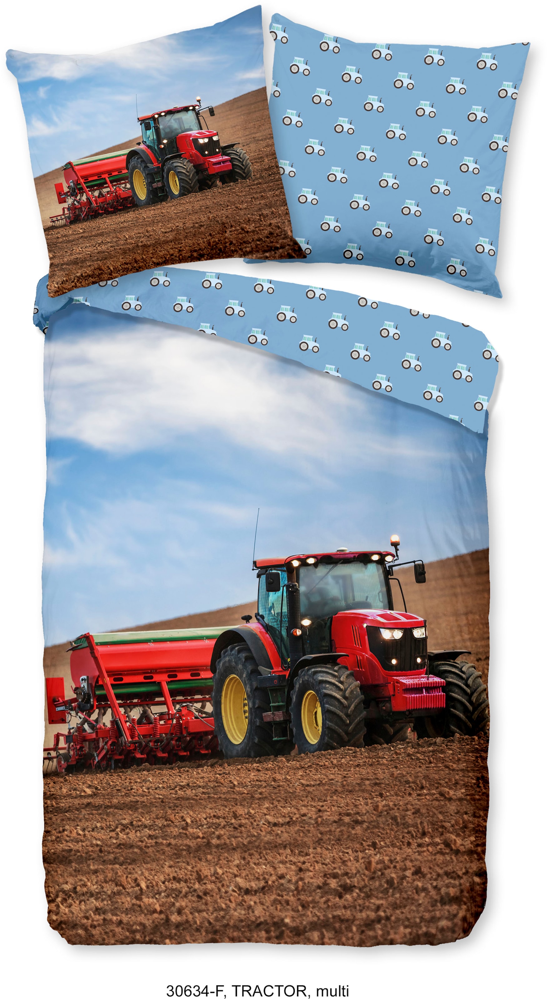 good morning Kinderbettwäsche »Working Tractor«, Biber, 135x200, Warm, Weic günstig online kaufen