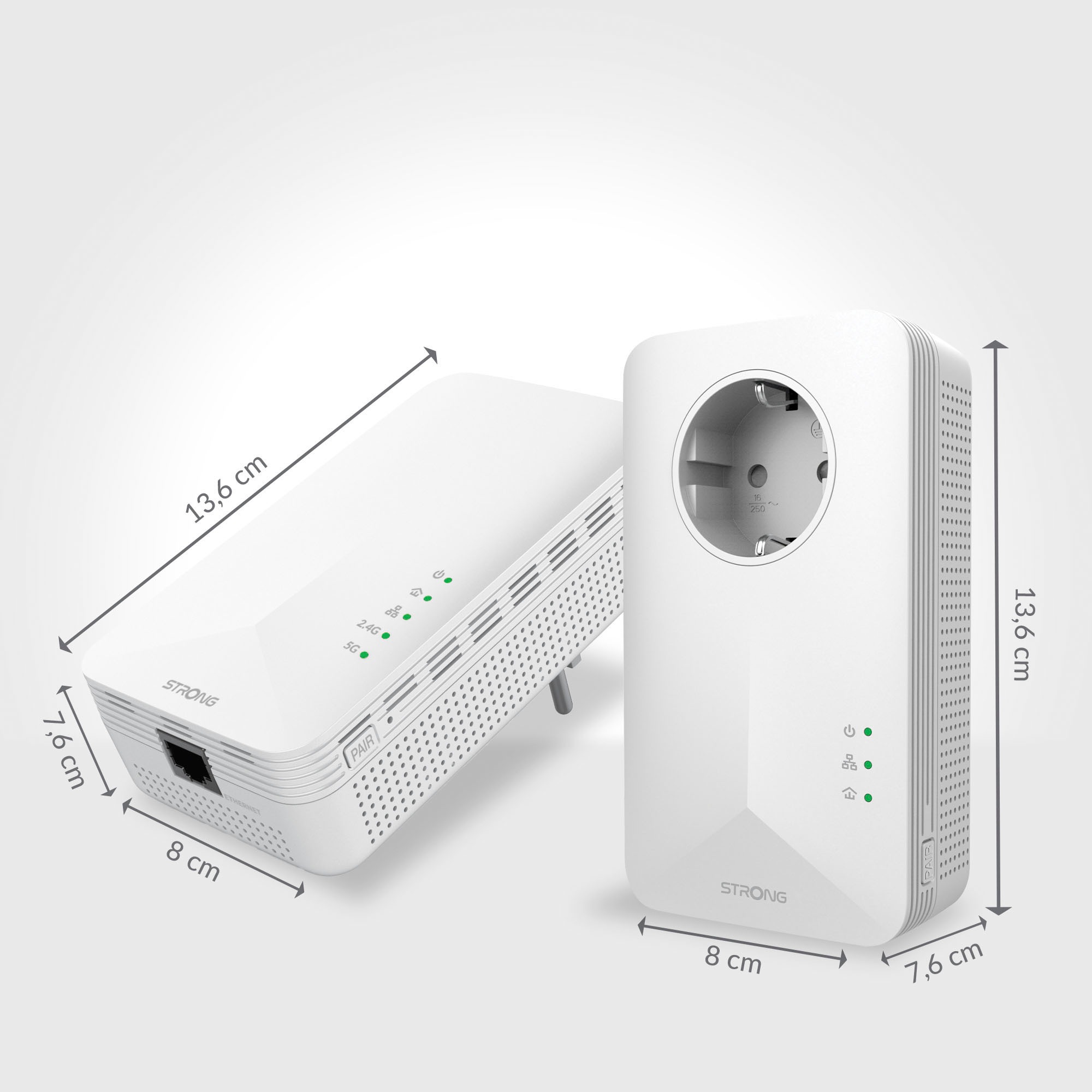 Strong Reichweitenverstärker »Powerline 1000 Mbit/s Set (2 Einheiten)«, (2 St.)