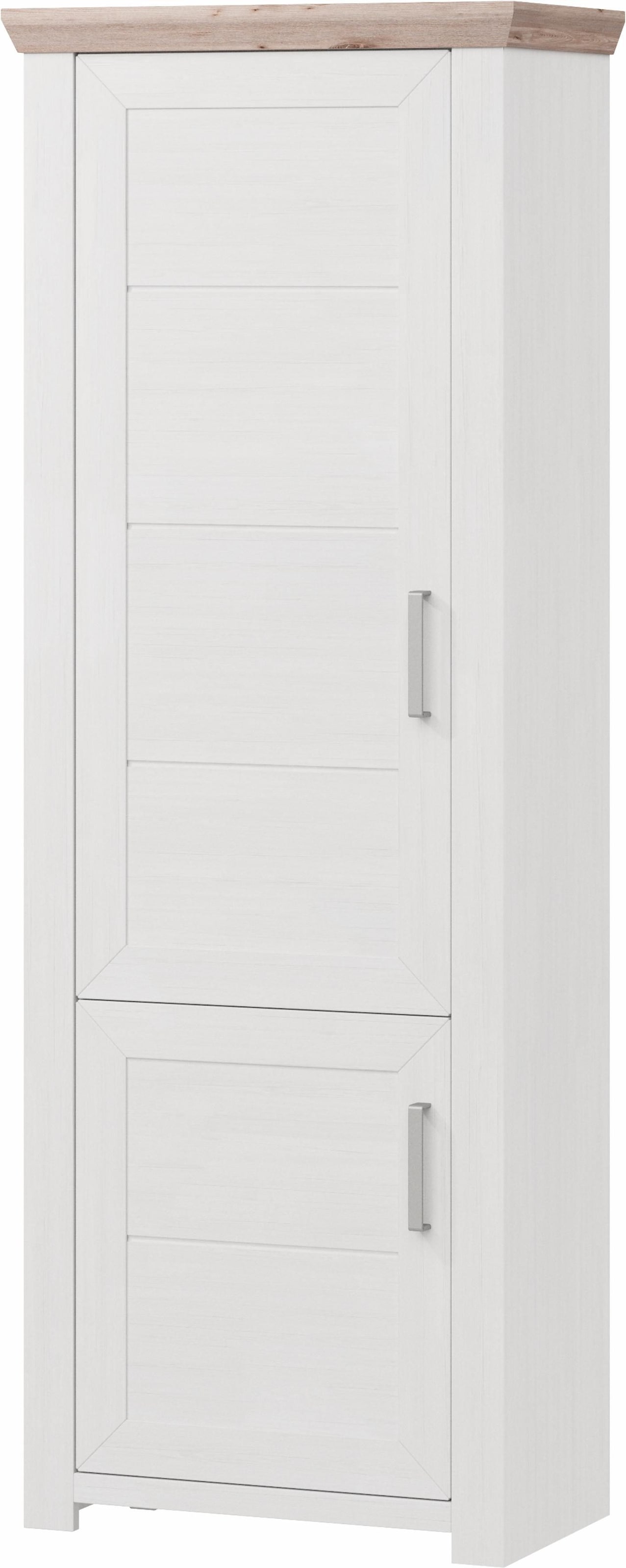 set one by Musterring Drehtürenschrank »York«, Typ 03, in 3 Farbvarianten, mit Bügelgriff in silber, B 75 x H 207 cm