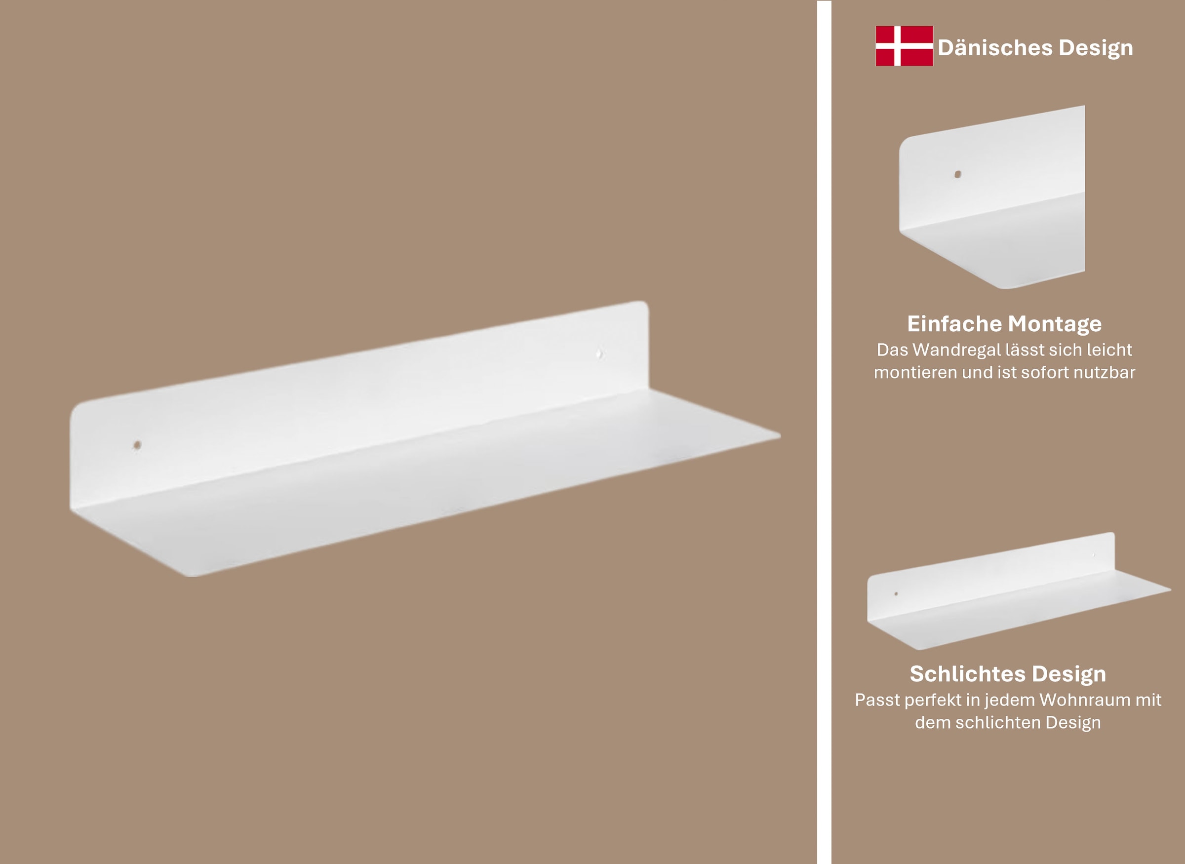 ACTONA GROUP Wandregal »Jonas«, (1 St., VE 1), Winkel Metallregal, im industrial Design