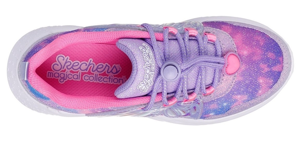 Skechers Slip-On Sneaker »DREAM RACER«, Blink,-Klettschuh mit Herz-Applikation, Größenschablone zum Download