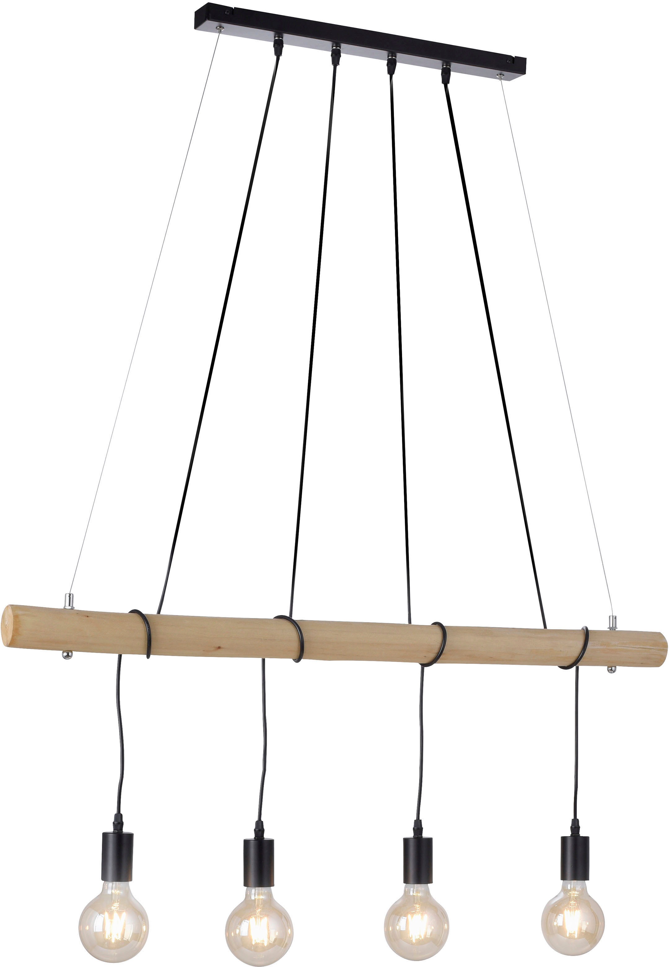 JUST LIGHT Pendelleuchte »TERO«, 4 flammig, Leuchtmittel E27   LED wechselb günstig online kaufen