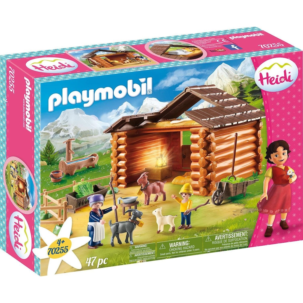 Playmobil® Konstruktions-Spielset »Peters Ziegenstall (70255), Heidi«, (47 St.), Made in Germany