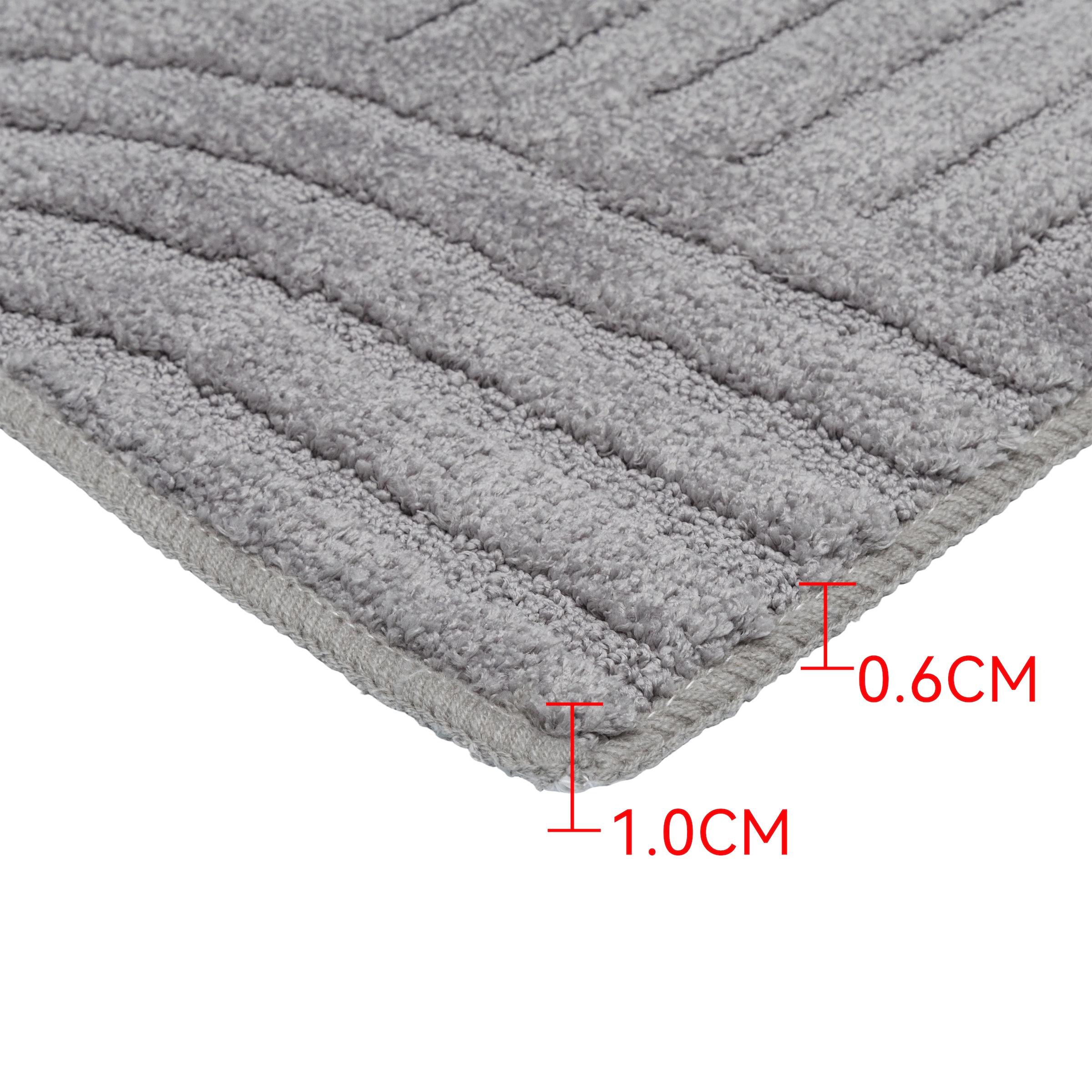OTTO home Badematte »Zen, Badvorleger, Badezimmer Teppich, Duschvorleger« Höhe 10 mm rutschhemmend beschichtet fußbodenheizungsgeeignet | schnell trocknend Uni Farben, Hoch-Tief-Effekt, modernes Muster, Zen