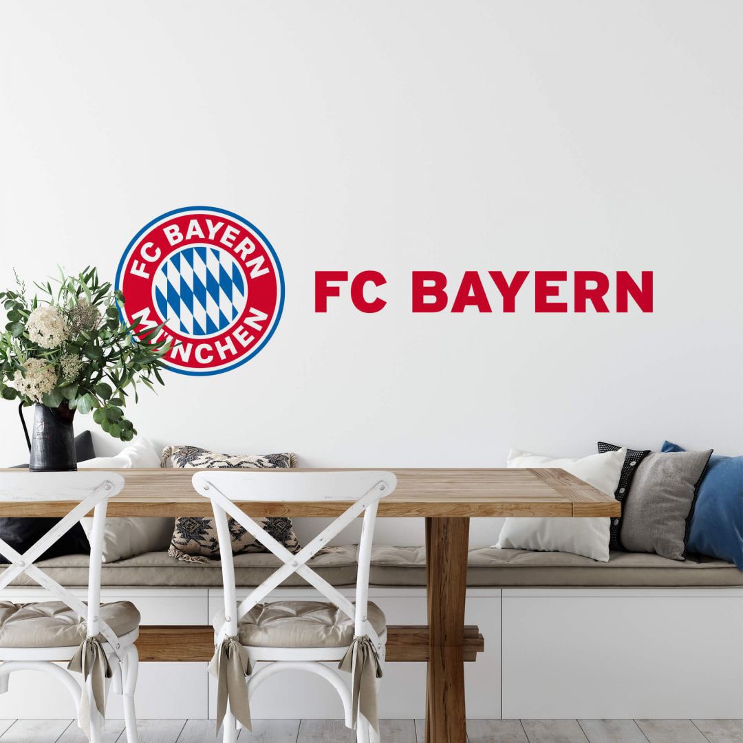 Wall-Art Wandtattoo »FCB München Logo + Schriftzug«, (1 St.), selbstklebend, entfernbar