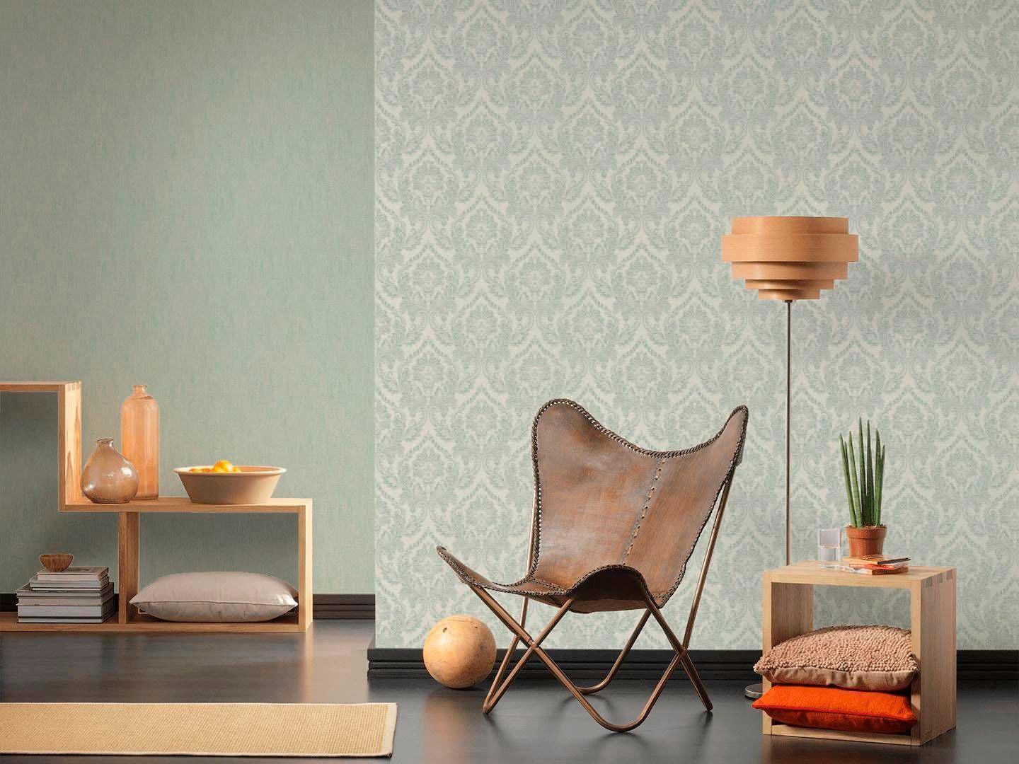 living walls Textiltapete »Di Seta«, uni-einfarbig-unifarben, Uni Tapete einfarbig Tapeten Wohnzimmer Schlafzimmer Küche modern Büro