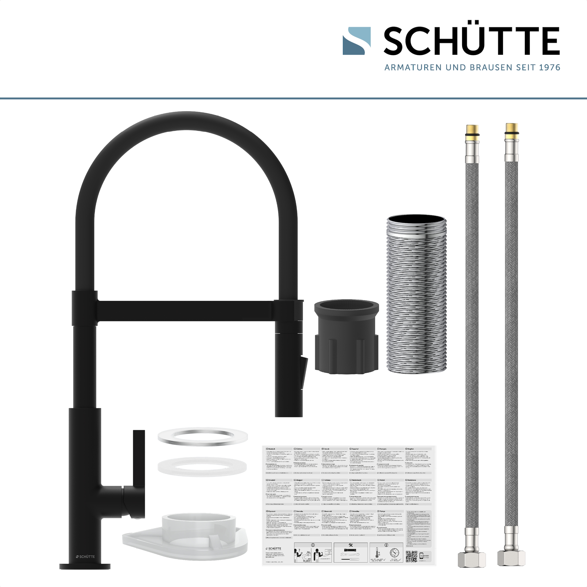 Schütte Spültischarmatur »MIAMI« energiesparende Cold-Start-Funkt., 360° schwenkbar, 2-fach verstellbar