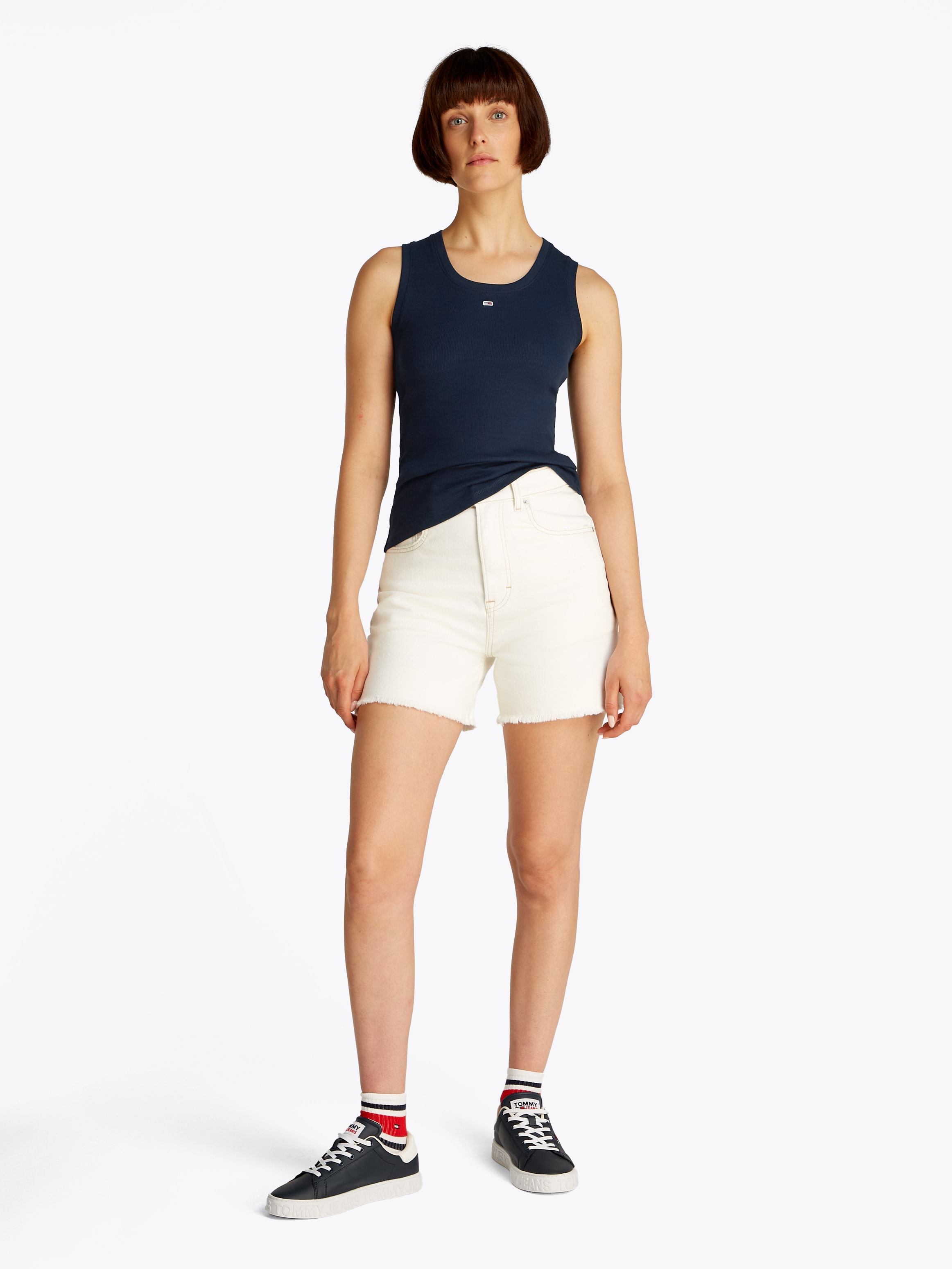 Tommy Jeans Tanktop »TJW ESSENTIAL RIB TANK EXT«, mit Logostickerei