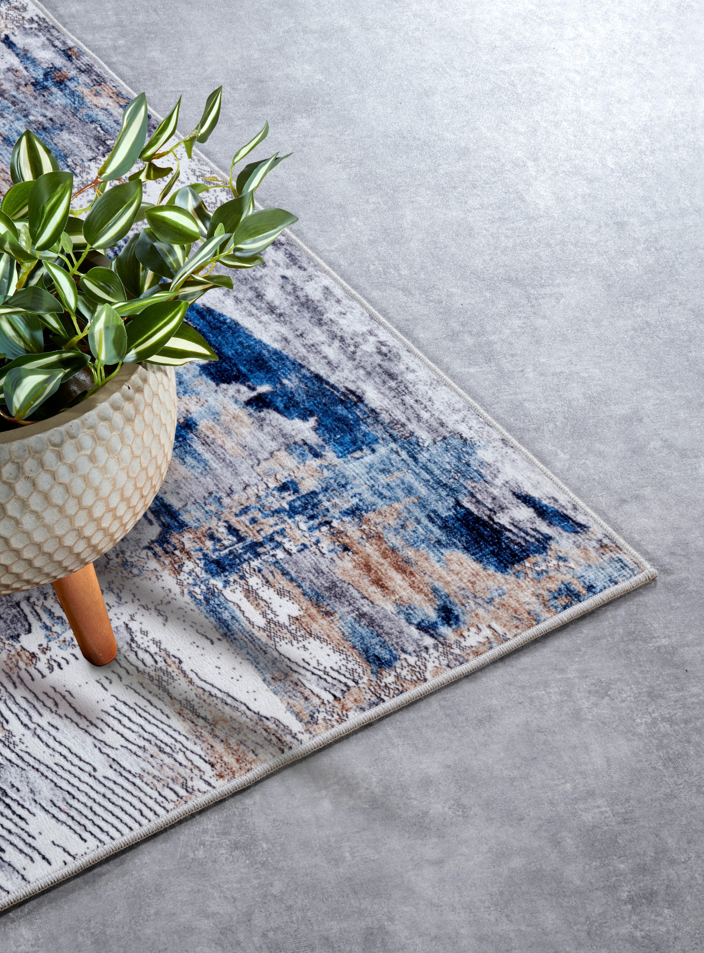 ELLE DECORATION Teppich »Malard«, rechteckig, 5 mm Höhe, Kurzflor, Anti Rutsch, Vintage, Modern, Wohnzimmer, Flur