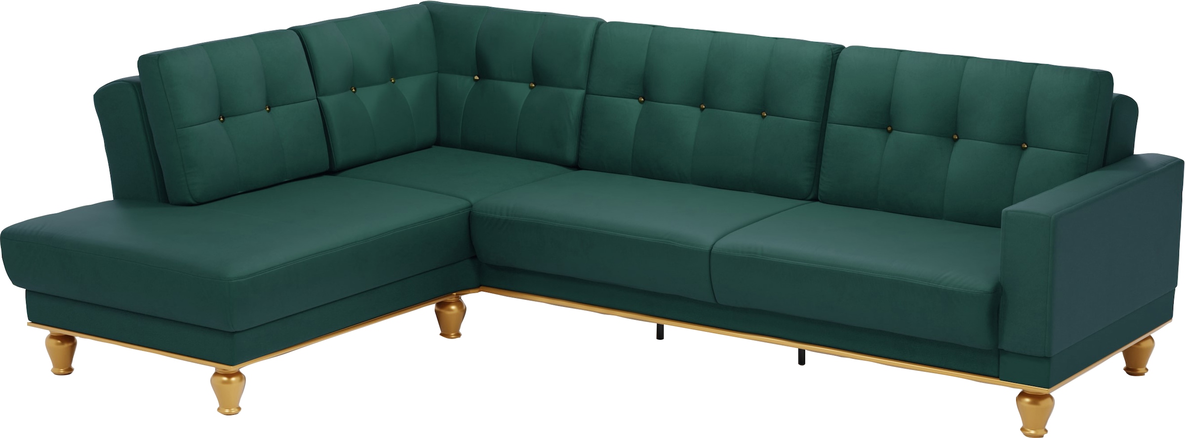 sit&more Ecksofa »Orient 5 L-Form«, mit Strass-Stein, wahlweise mit Bettfunktion und Bettkasten