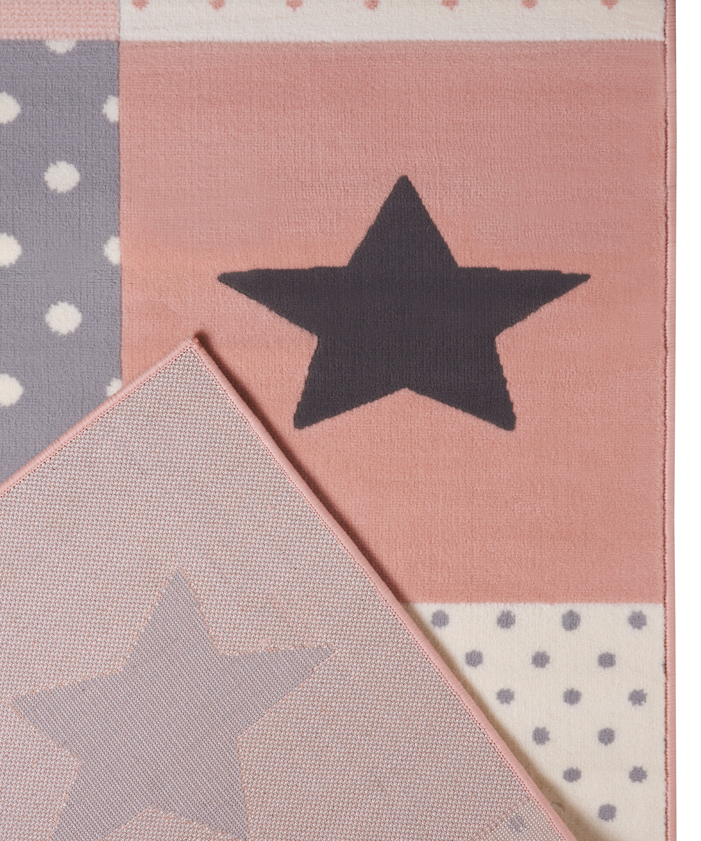 HANSE Home Kinderteppich »Pretty Patchwork«, rechteckig, 9 mm Höhe, Stern, Herz Motiv, Kurzflor, Patchwork