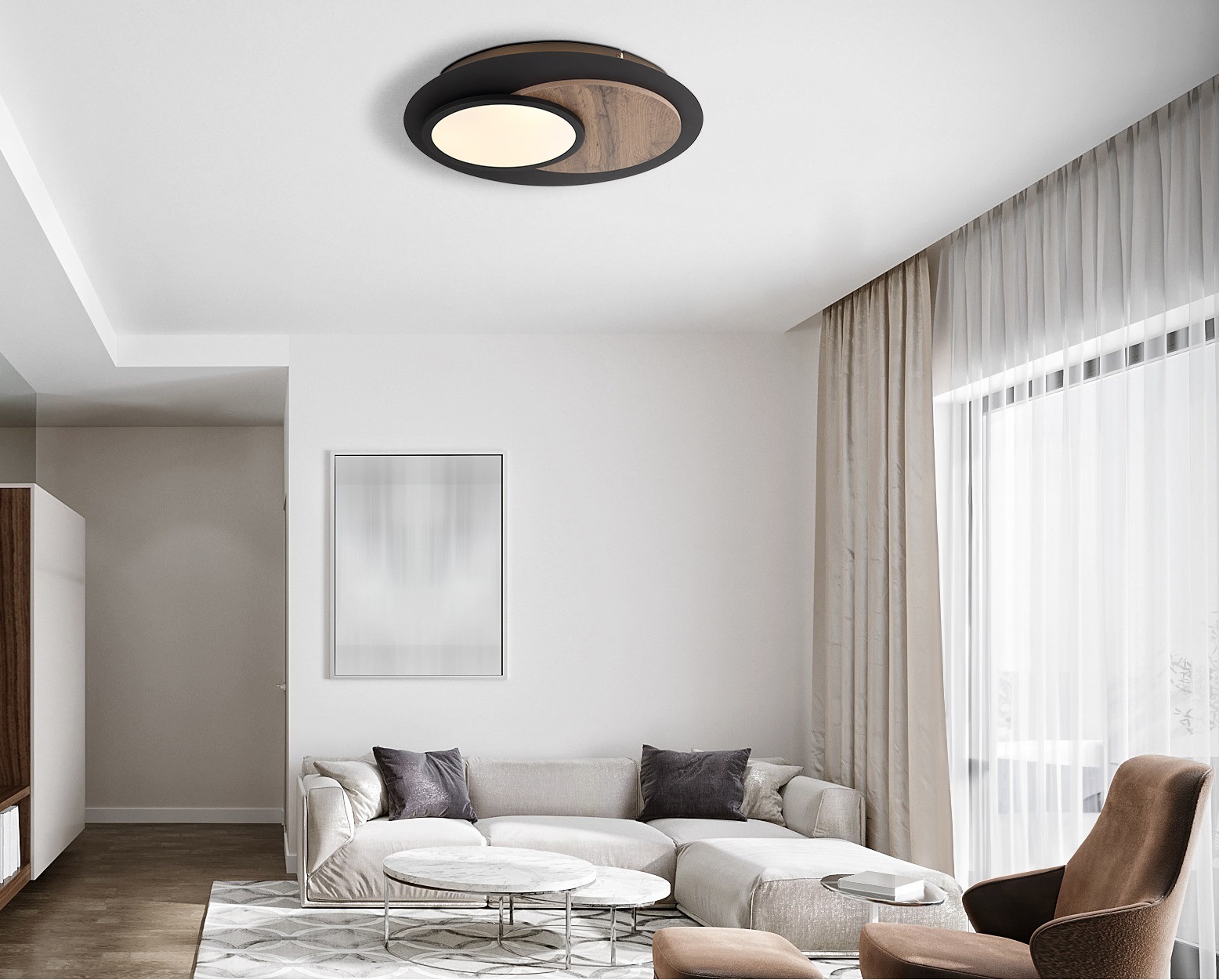 GLOBO LIGHTING Deckenleuchte »KORY« LED-Modul 1 Stk. Warmweiß Deckenlampe W günstig online kaufen