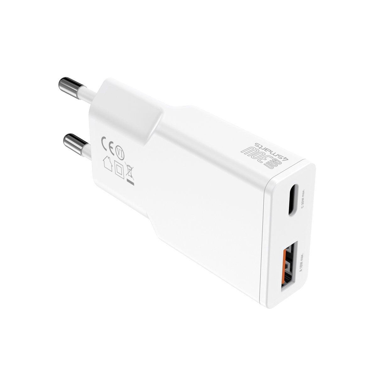 4smarts USB-Ladegerät »Netzladegerät PDPlug Slim Duos 30 W GaN 1C+1A«