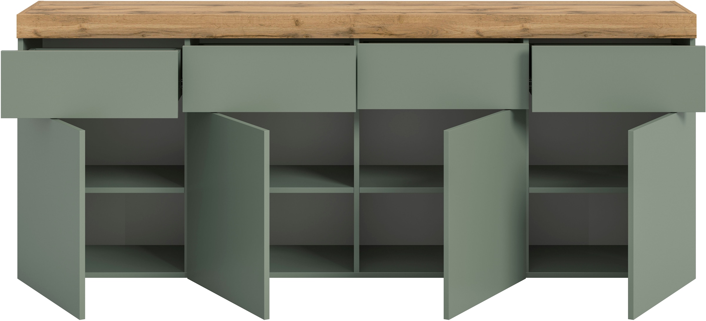 OTTO home Sideboard »MAMBO, Breite 200 cm, Höhe 80 cm« 1 Stk. tlg. Kommode, Anrichte, Wohnzimmer, Schlafzimmer