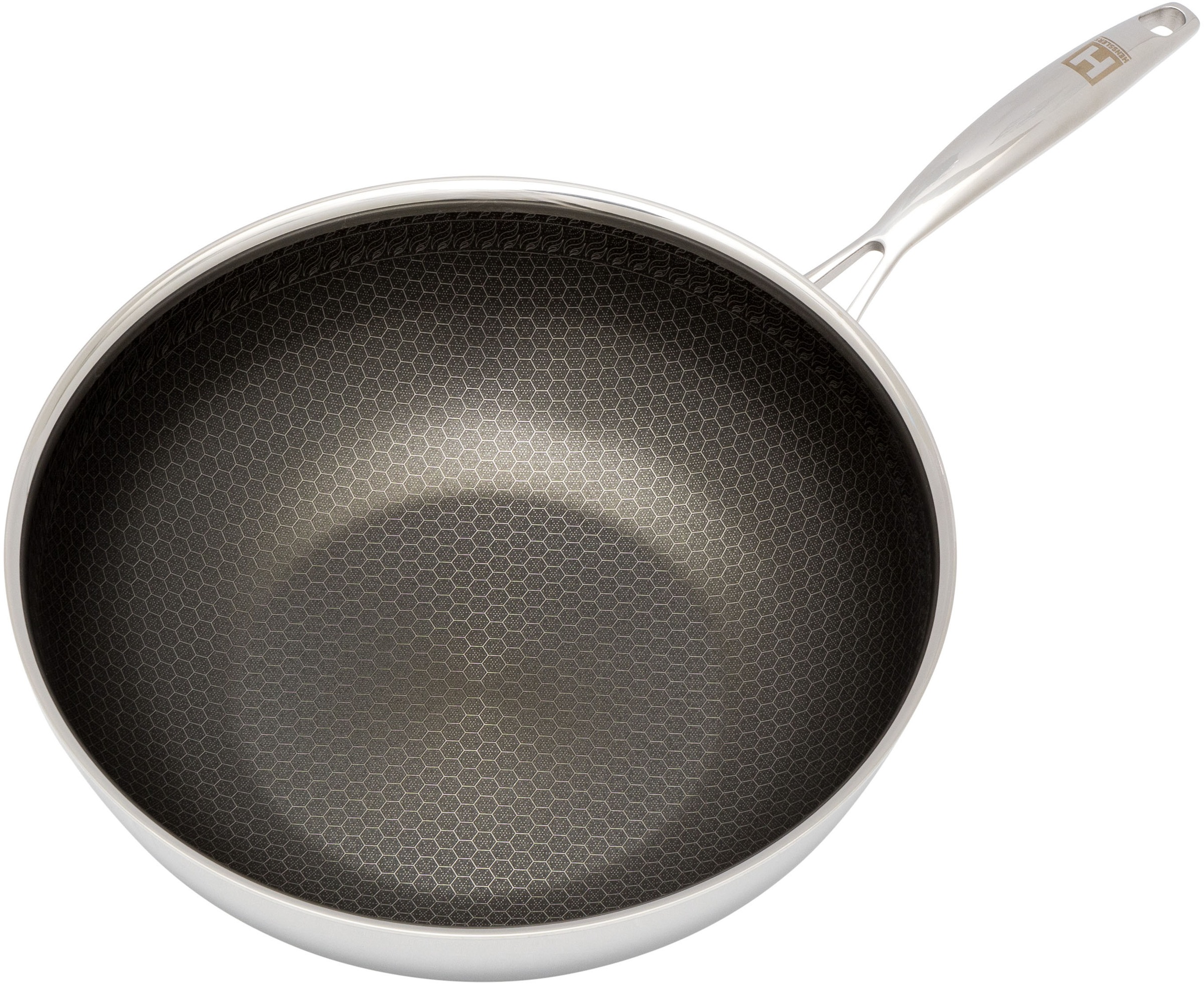 HENSSLERS Wok »HENSSLERS Edelstahl Wok inkl. Glasdeckel, Ø 28 cm«, Edelstahl, (2 tlg.), Wokpfanne für die asiatische Küche