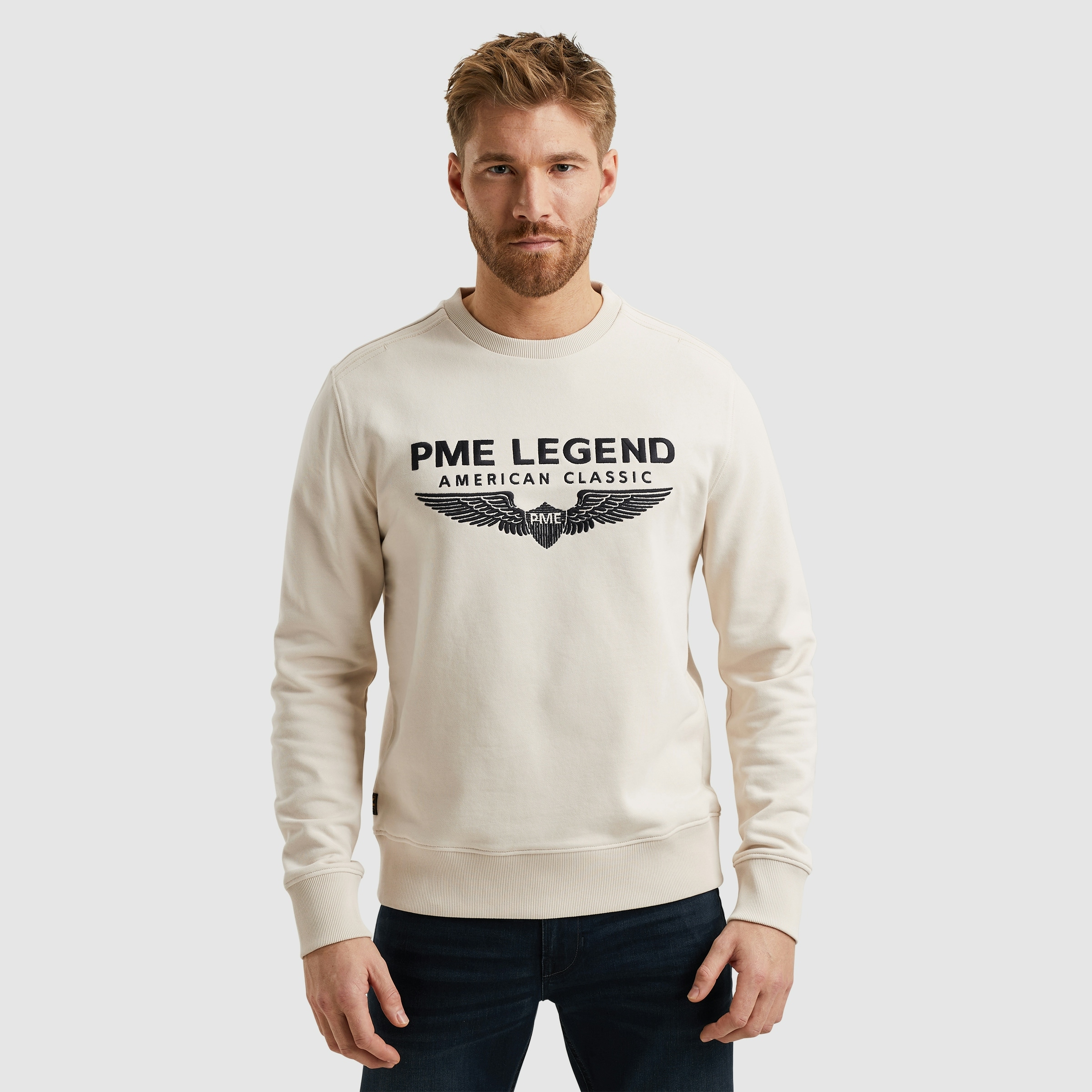 PME LEGEND Sweatshirt »Crewneck soft terry with logo«, mit Logo Stickerei
