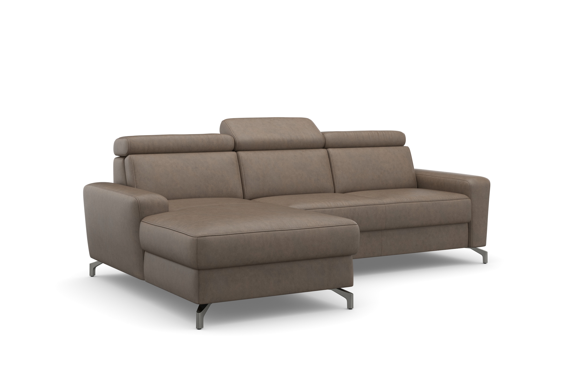 sit&more Ecksofa »Scarlett L-Form«, inklusive Kopfteilverstellung, wahlweise mit Bettfunktion, Bettkasten