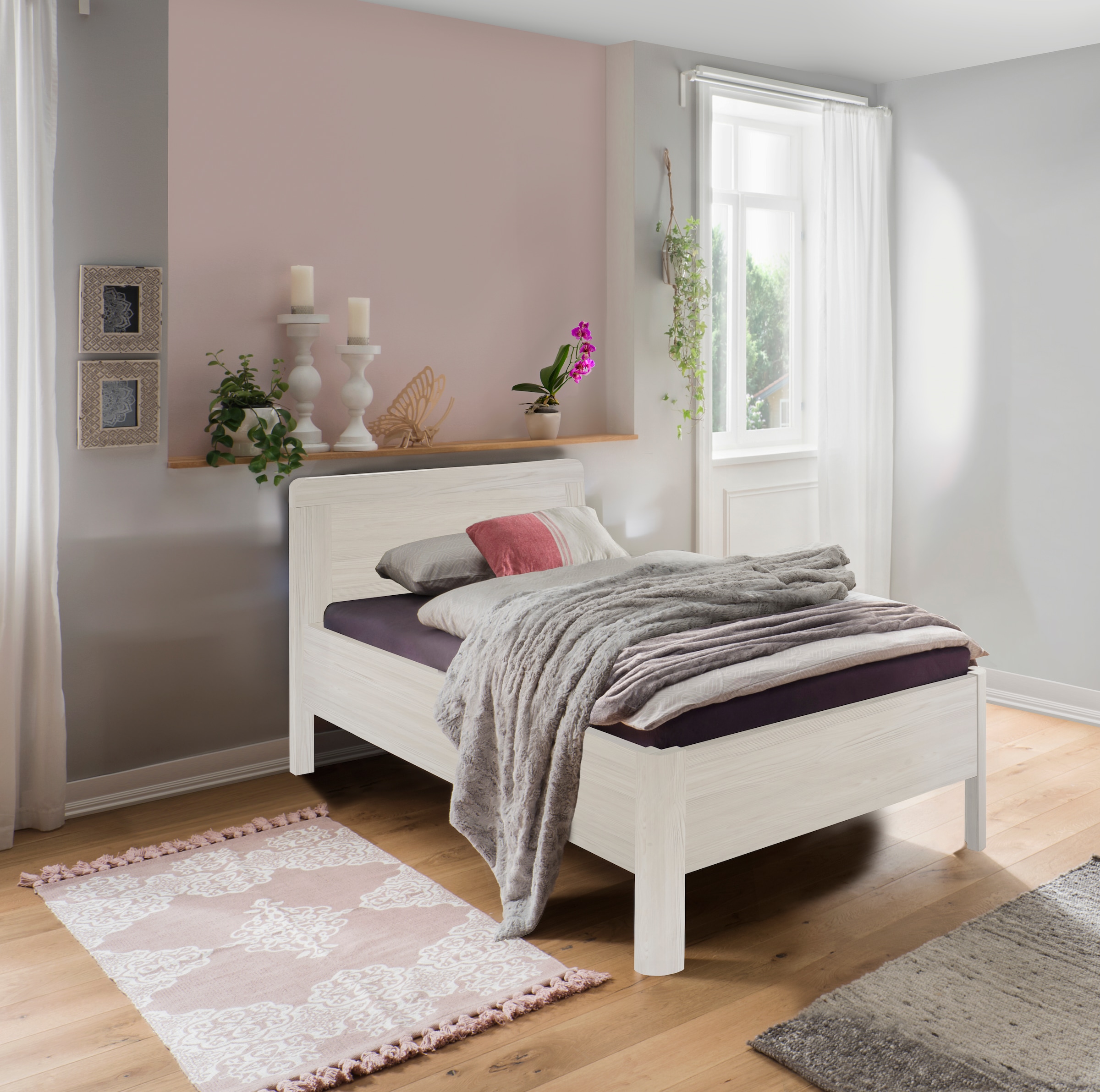 WIEMANN Holzbett »Bern, Bettgestell, Bettrahmen, für Schlafzimmer«, (4-fach günstig online kaufen
