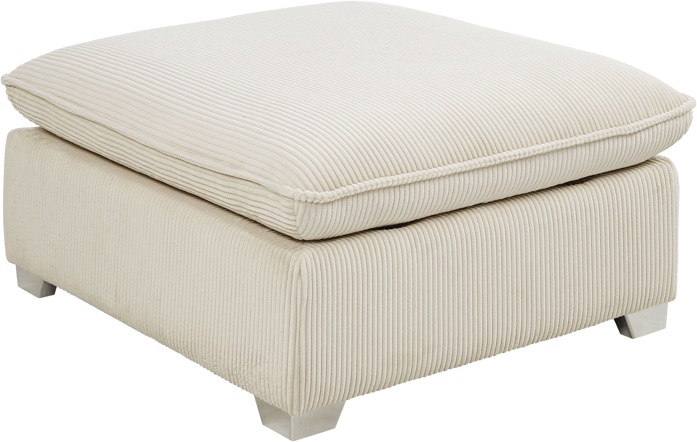 ATLANTIC home collection Wohnlandschaft, modularer 4-Sitzer mit 2 Hockern, weicher Cordbezug