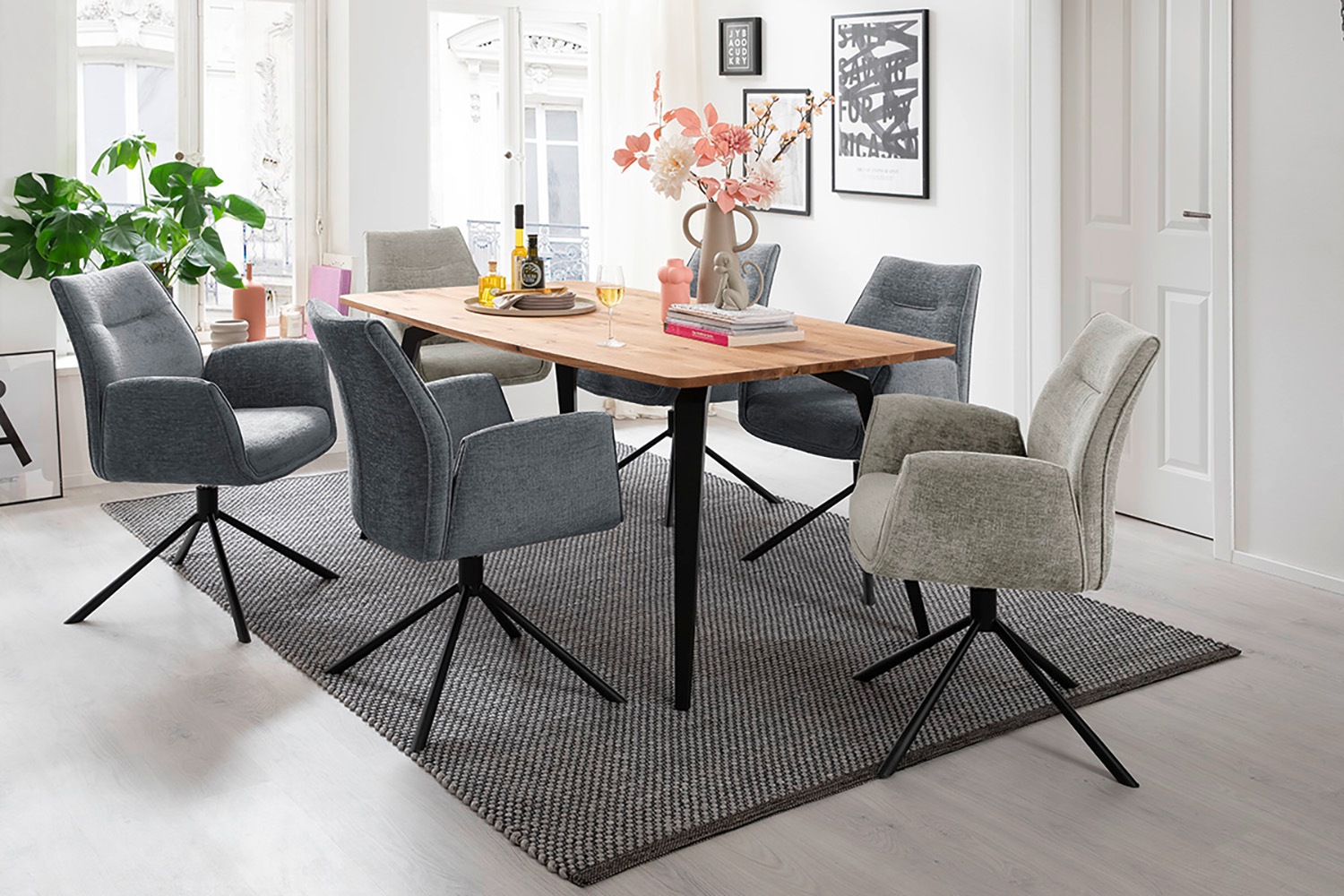 MCA furniture Esszimmerstuhl »DIVERIA« () (2er-Set) 4-Fuss-Stuhl,drehbar 36 günstig online kaufen