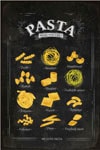 queence Metallbild »Pasta«, Schriftzüge-Schriftzug-Essen, (1 St.), Stahlschild, Blechschild,Texte, Nudeln, Retro
