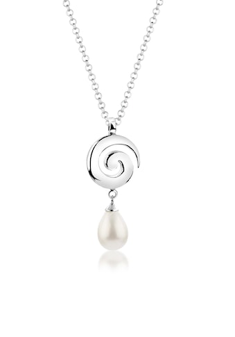 Nenalina Perlenkette »Muschelkernperle Tropfen Drop Spirale 925er Silber« kaufen